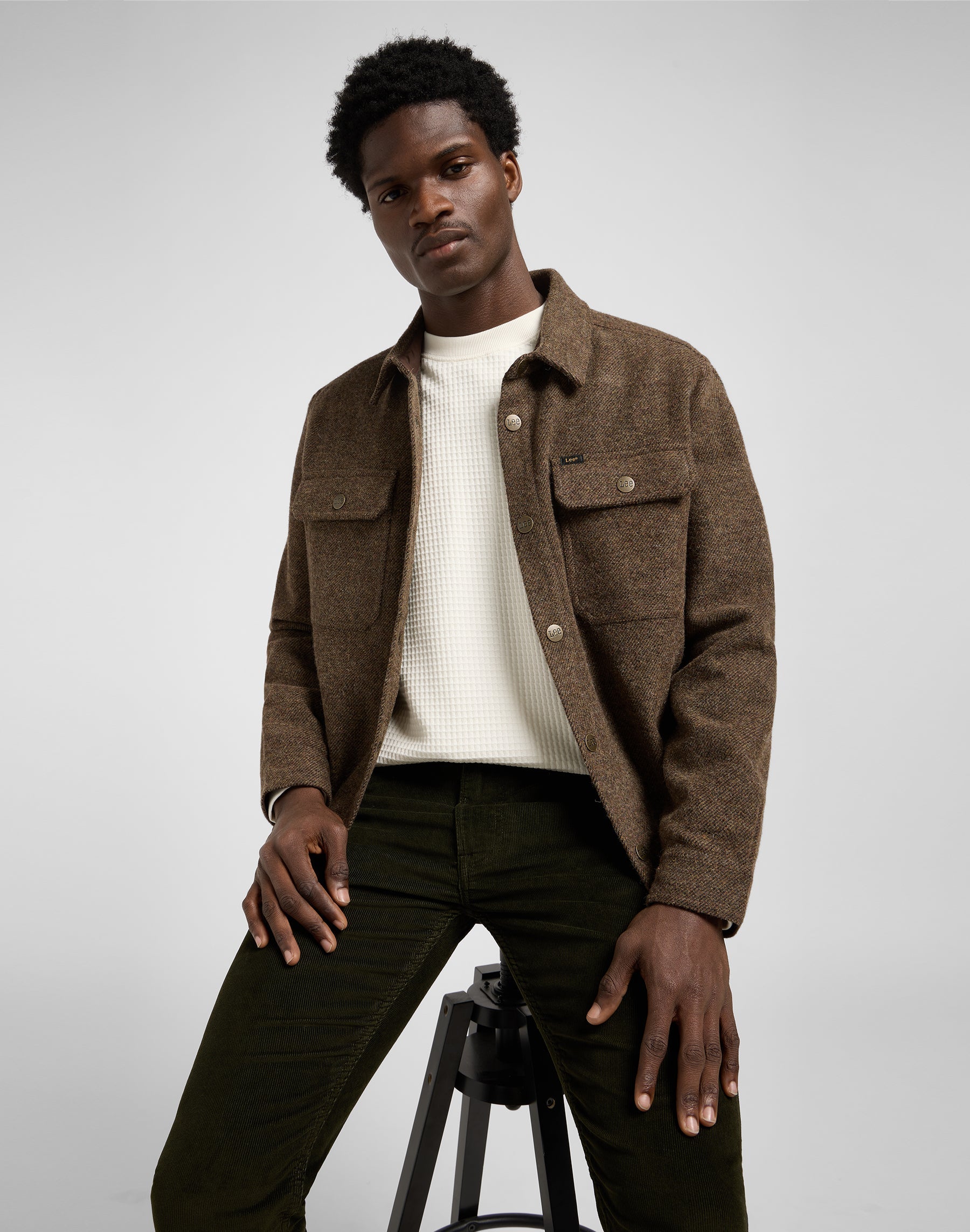 Camicia over in marrone Jaspe Shirts Lee