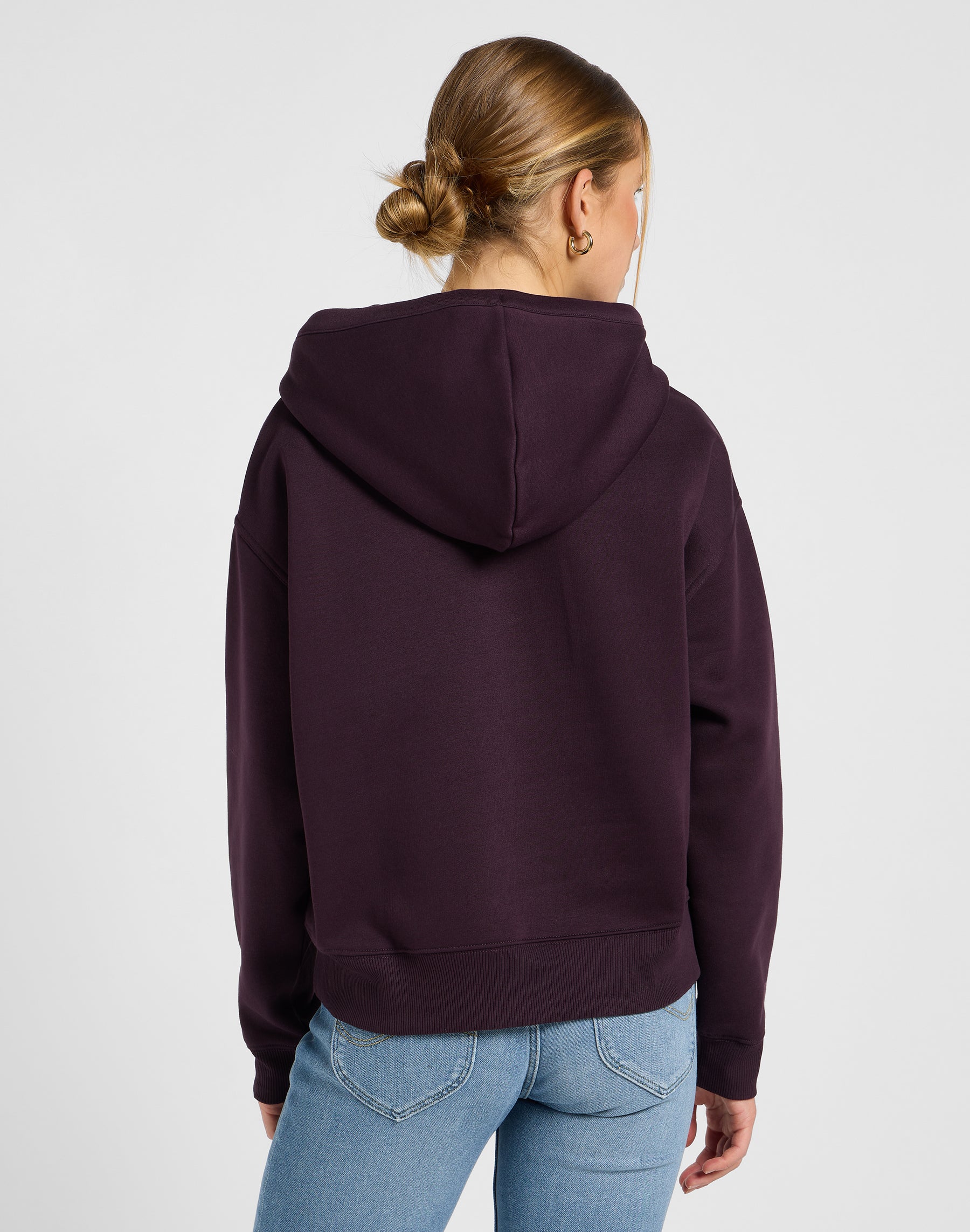 Felpa con cappuccio Essential in Deep Wine Hoodie Lee