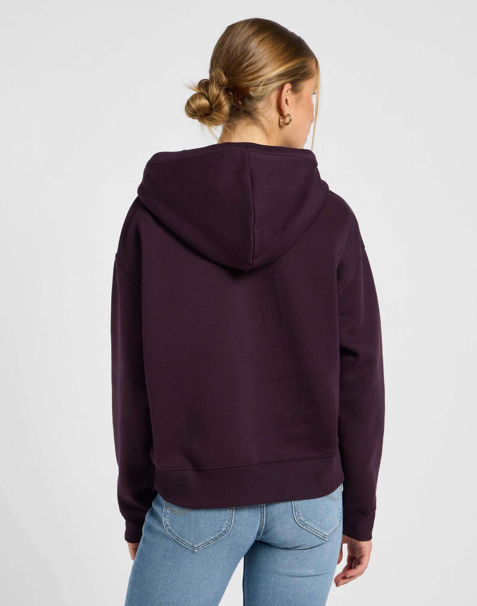 Felpa con cappuccio Essential in Deep Wine Hoodie Lee