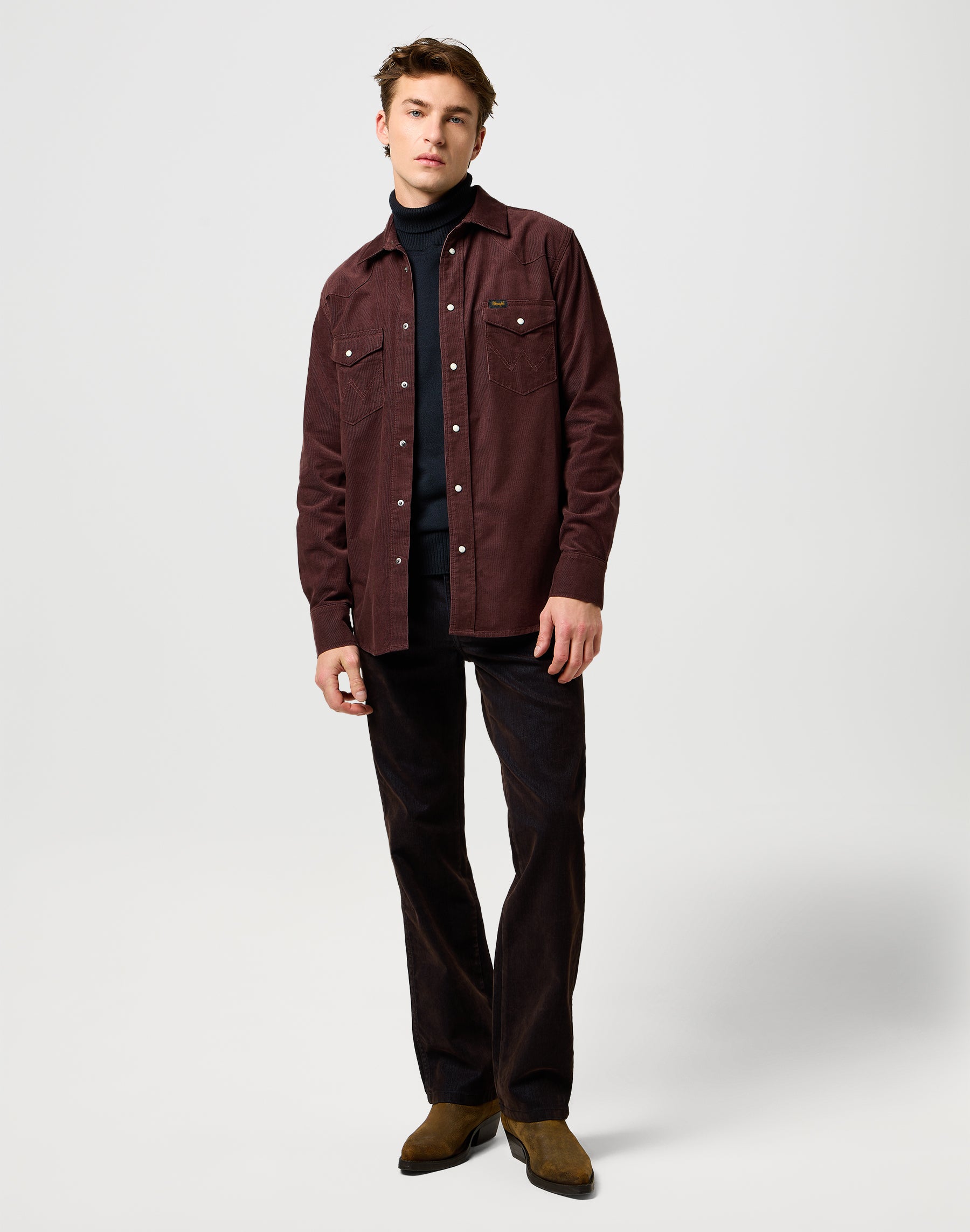 Camicia Western in corda di mogano Camicie Wrangler