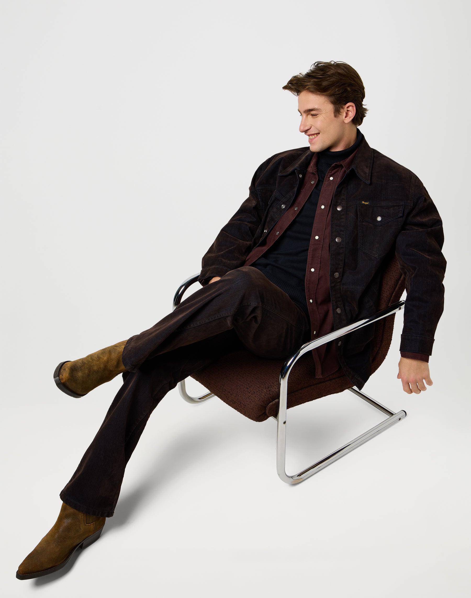 Camicia Western in corda di mogano Camicie Wrangler
