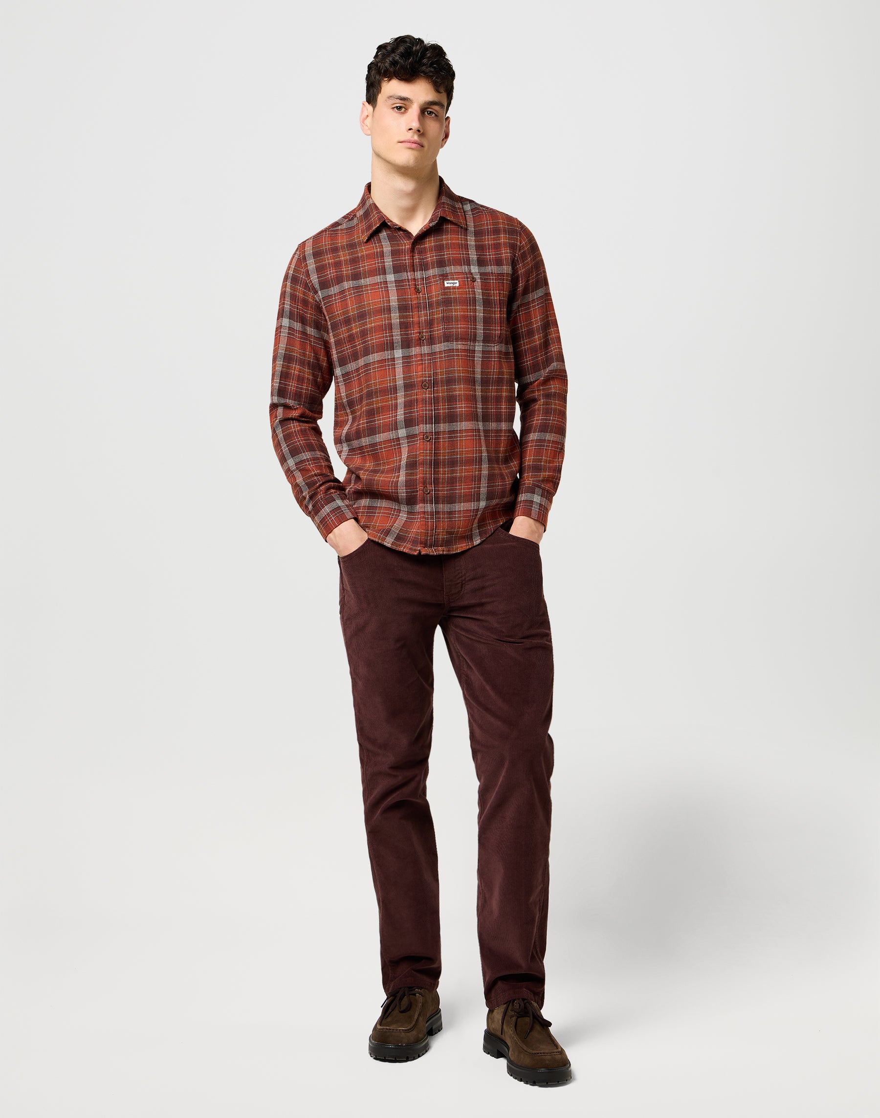 Camicia di flanella da 1 pkt in mattoni cotti Camicie Wrangler