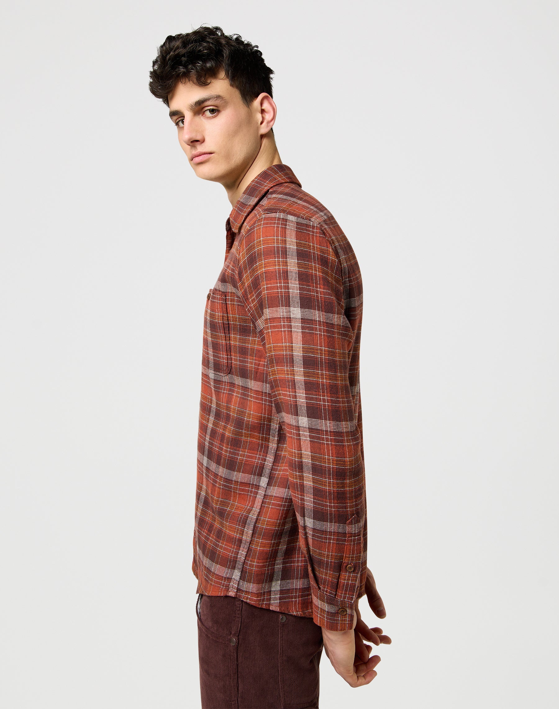 Camicia di flanella da 1 pkt in mattoni cotti Camicie Wrangler