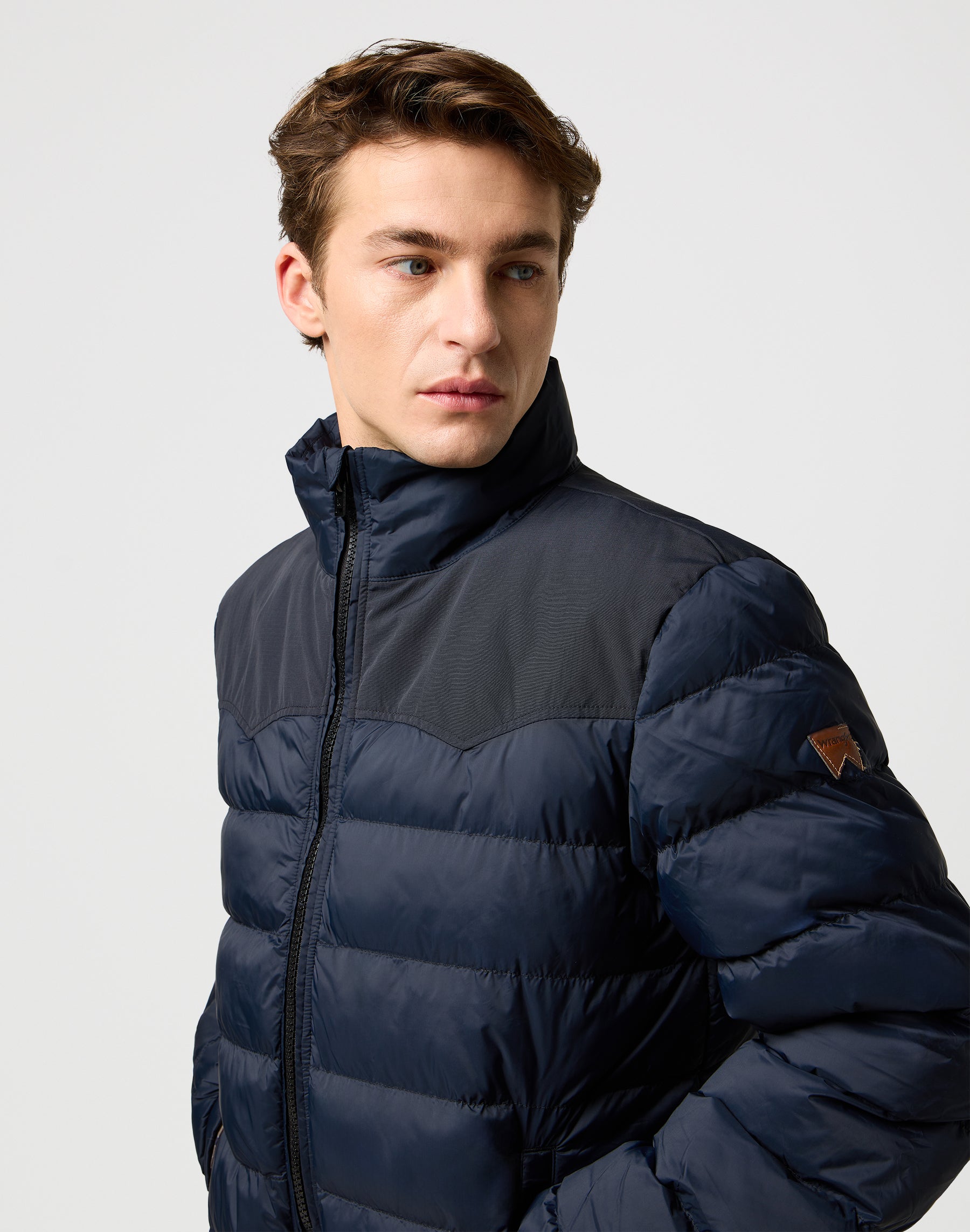 Puffer impacchettabile in giacche nere Wrangler