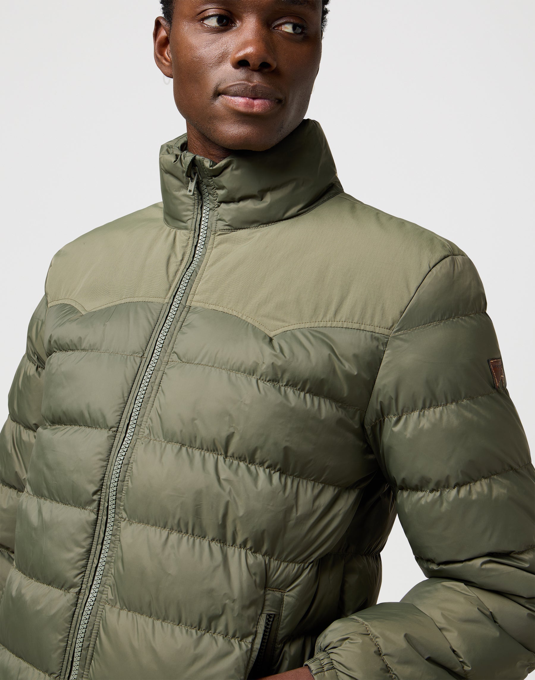 Puffer impacchettabile in Dusty Olive Giacche Wrangler