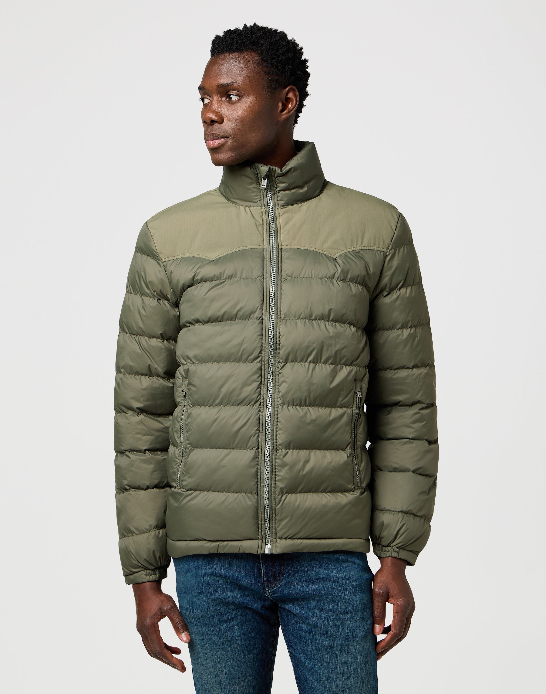 Puffer impacchettabile in Dusty Olive Giacche Wrangler