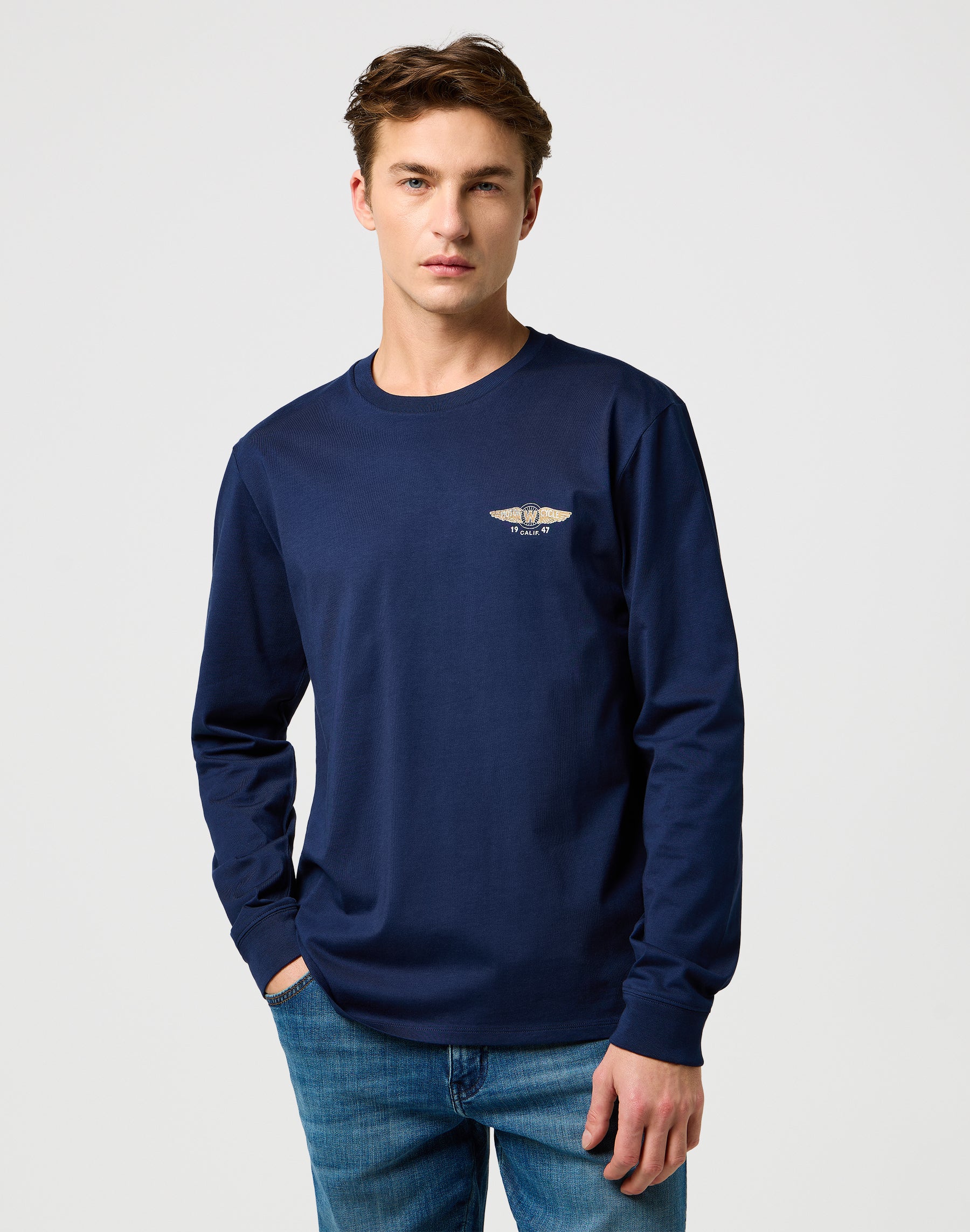 Maglietta Ls Americana in Marina Magliette Wrangler