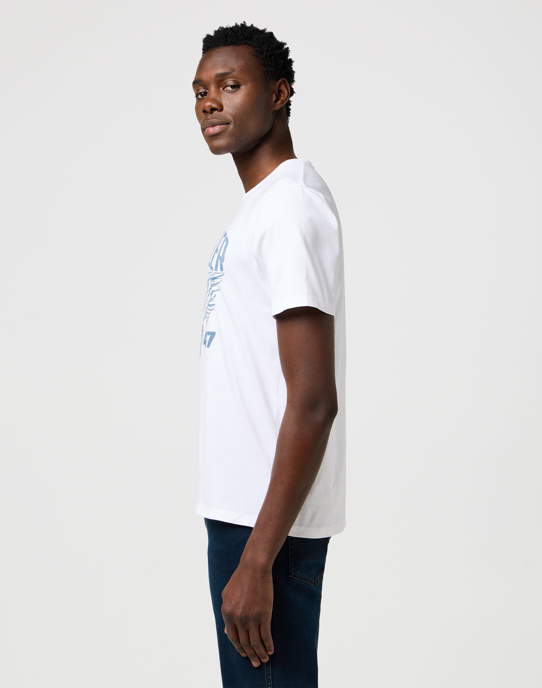 Americana Tee in Bianco Usato Magliette Wrangler