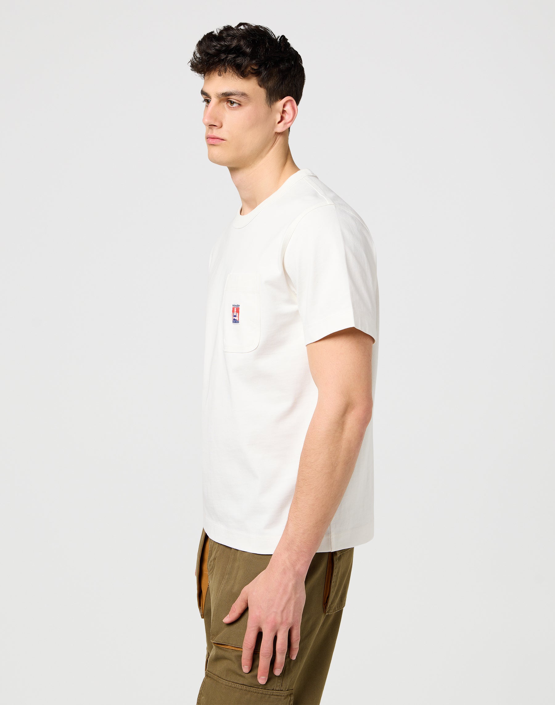 Cj Pocket Tee in Bianco Usato Magliette Wrangler