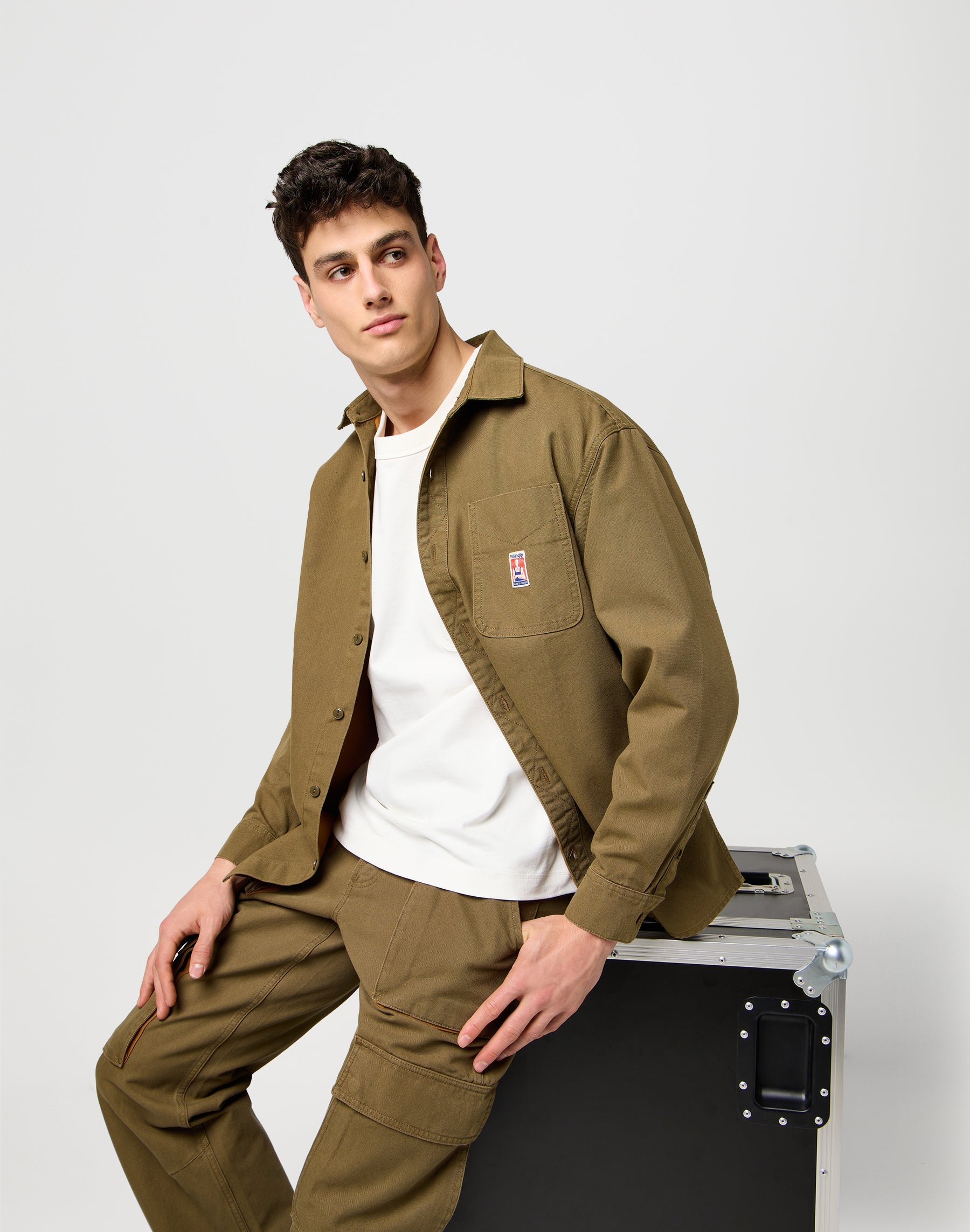 Cj Pocket Tee in Bianco Usato Magliette Wrangler