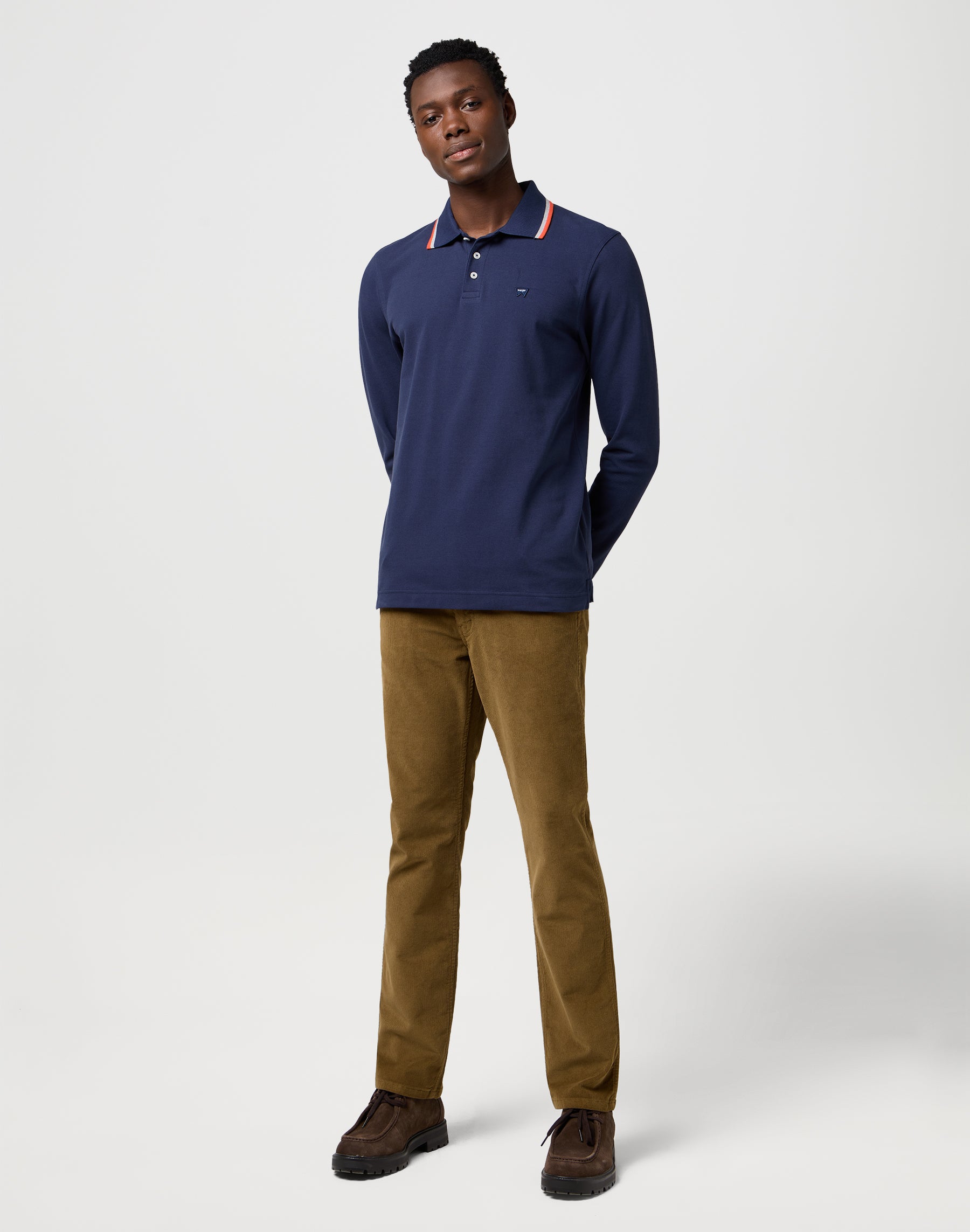 Polo Ls in T-shirt Wrangler Navy