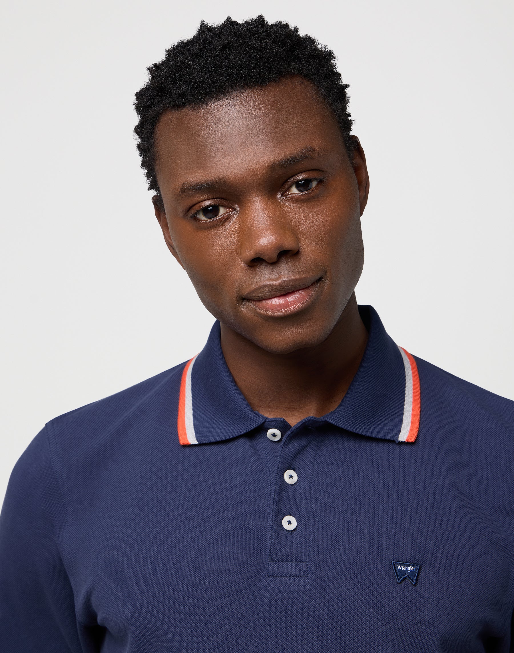 Polo Ls in T-shirt Wrangler Navy