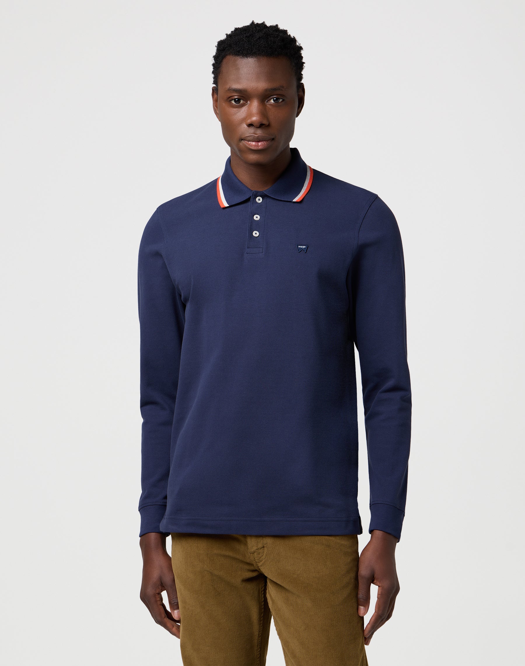 Polo Ls in T-shirt Wrangler Navy