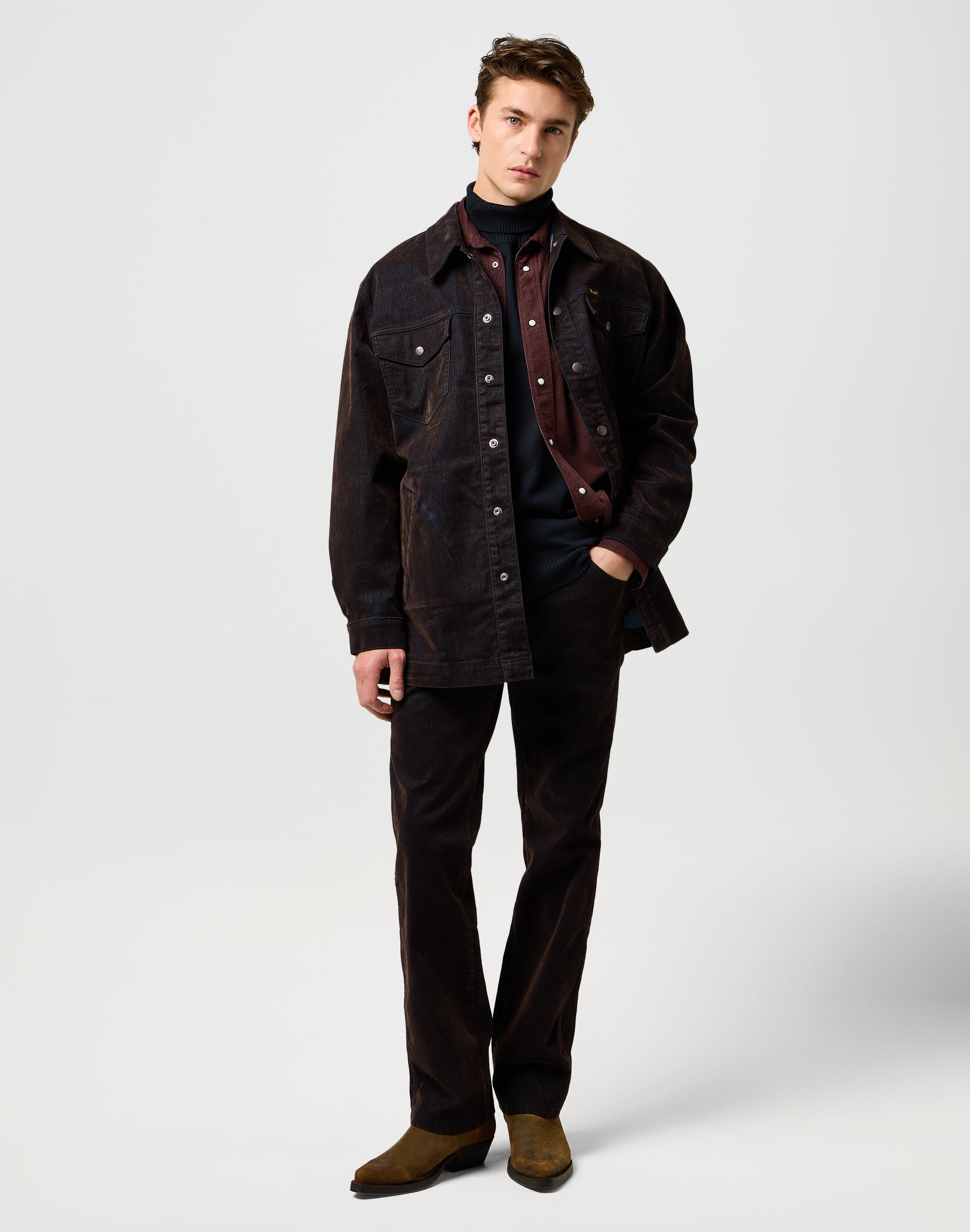 Dolcevita in nero Maglioni Wrangler