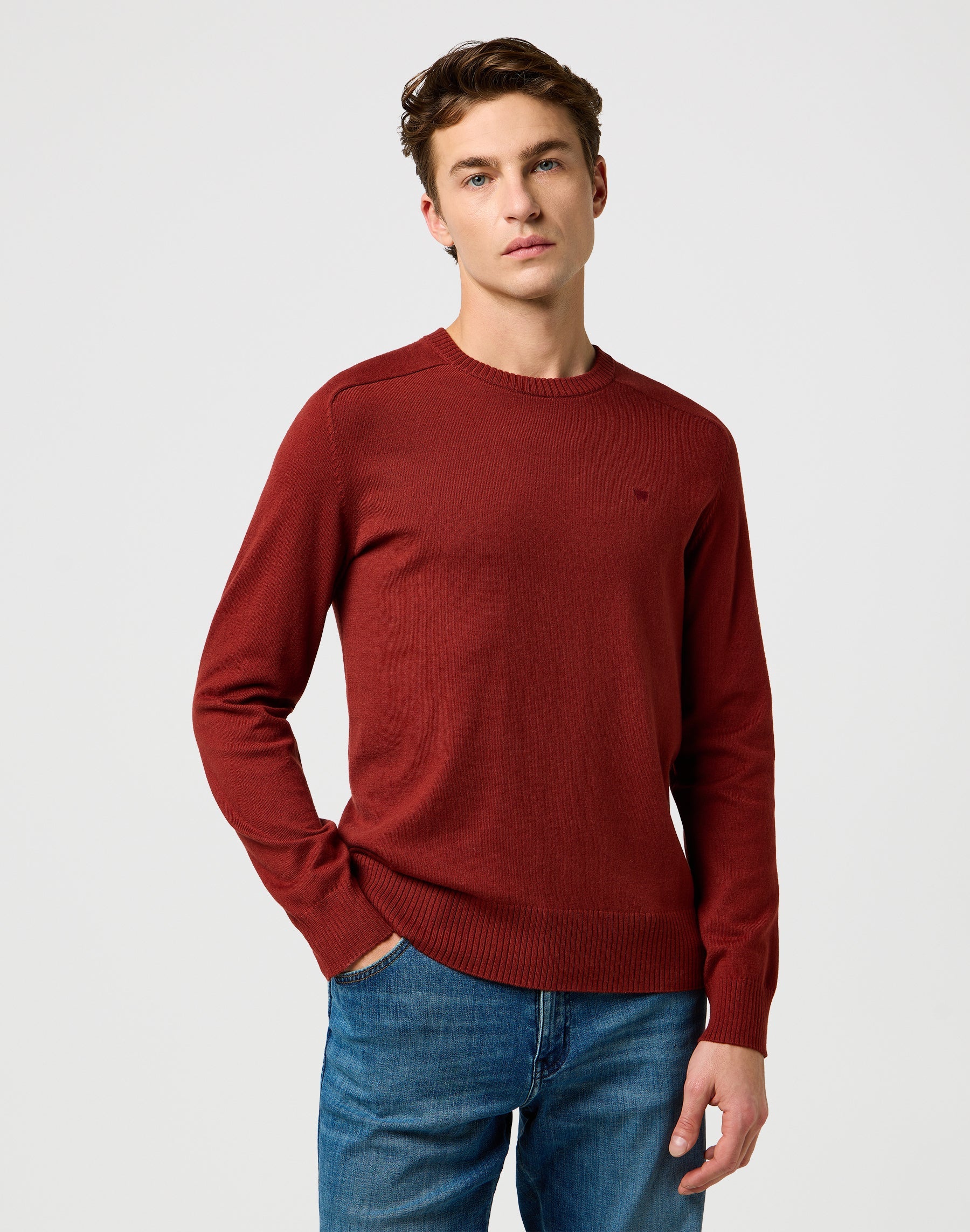 Maglione a maglia in mattone cotto Maglioni Wrangler