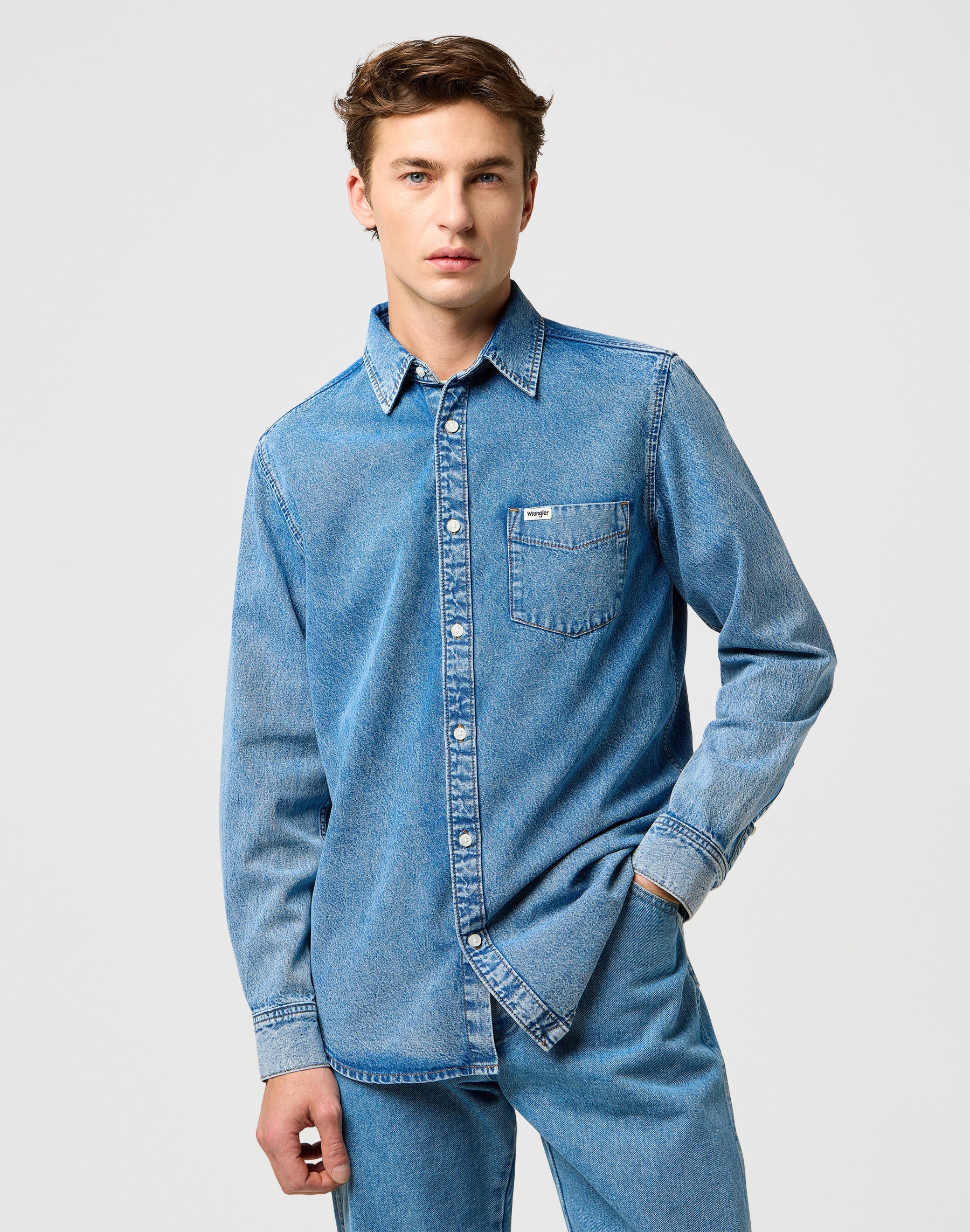 Camicia 1 Pkt in Indigo Valley Camicie Wrangler