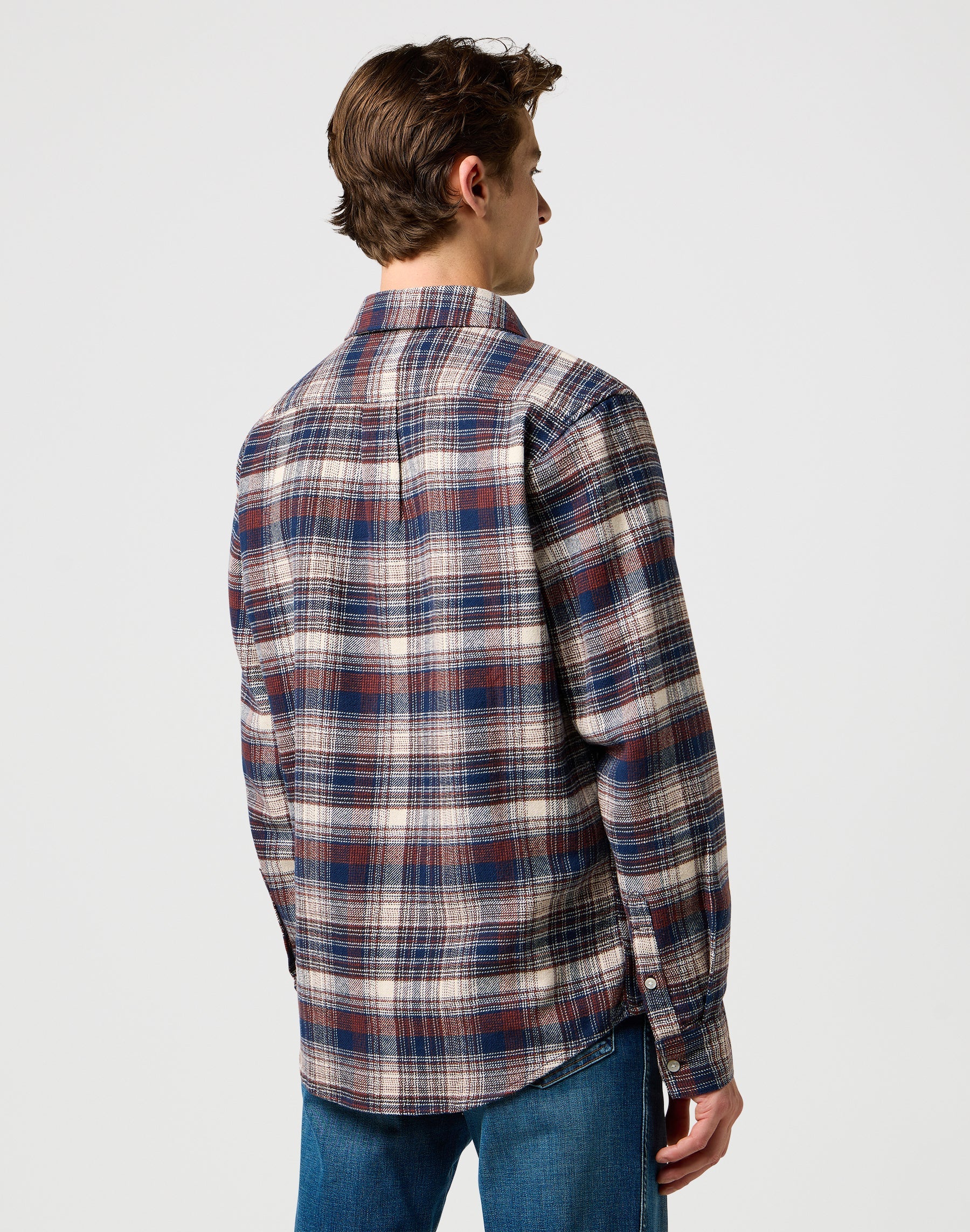Camicia spazzolata da 1 pz. in camicie Wrangler Navy Birch