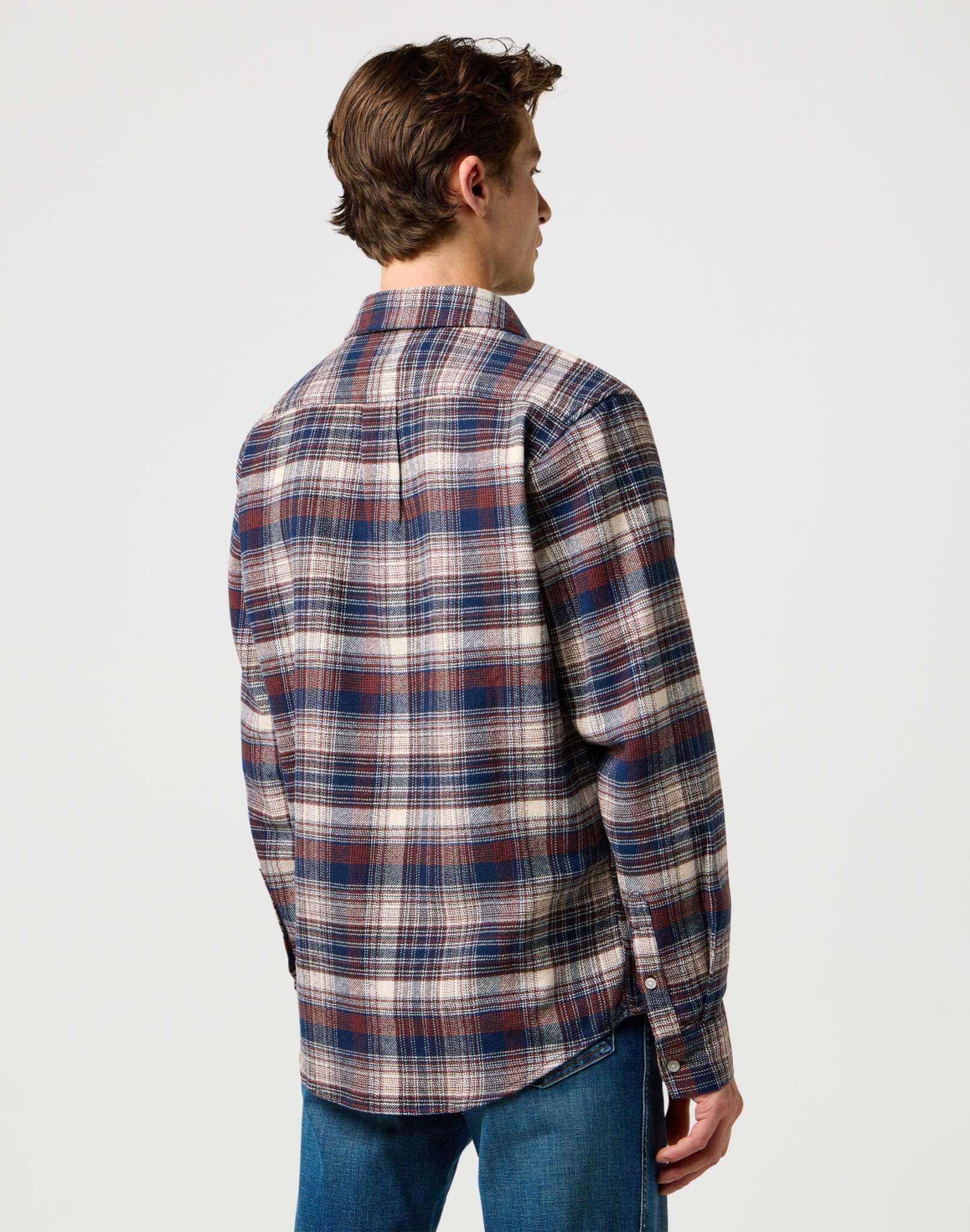 Camicia spazzolata da 1 pz. in camicie Wrangler Navy Birch