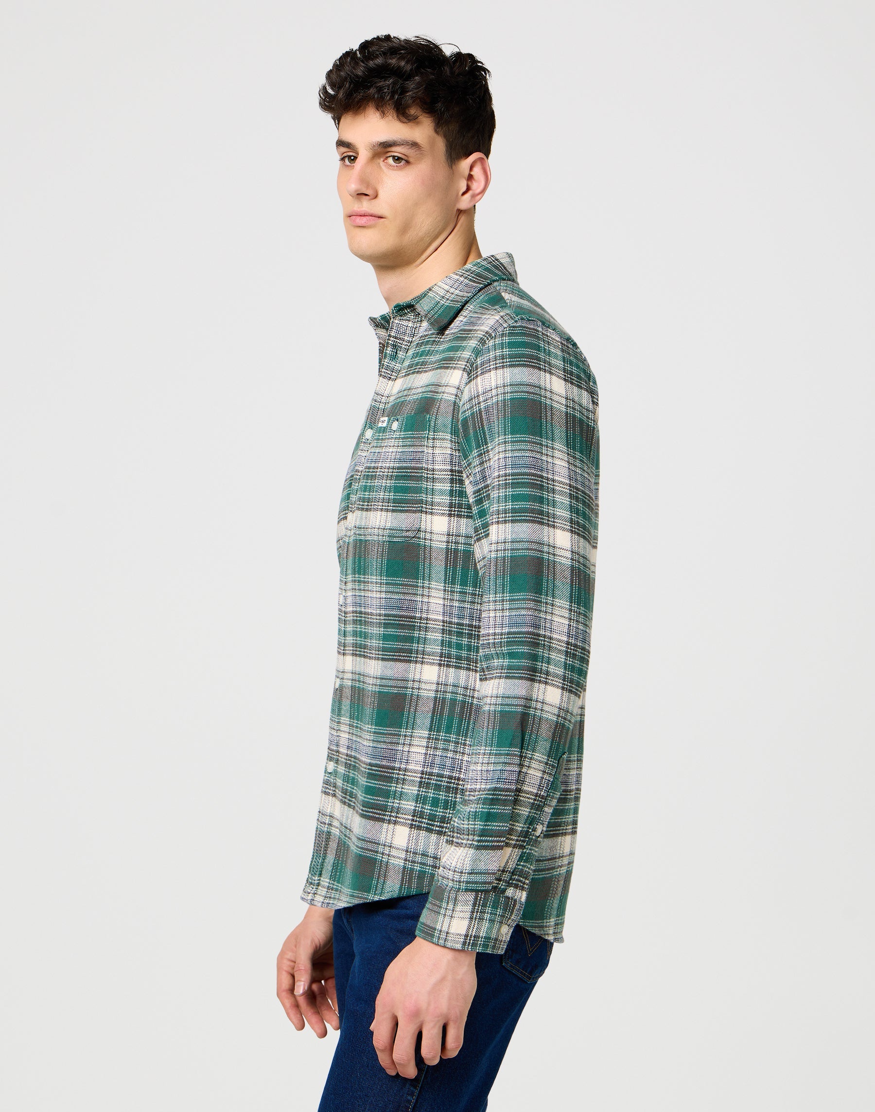 Camicia spazzolata da 1 pezzo in betulla verde Camicie Wrangler