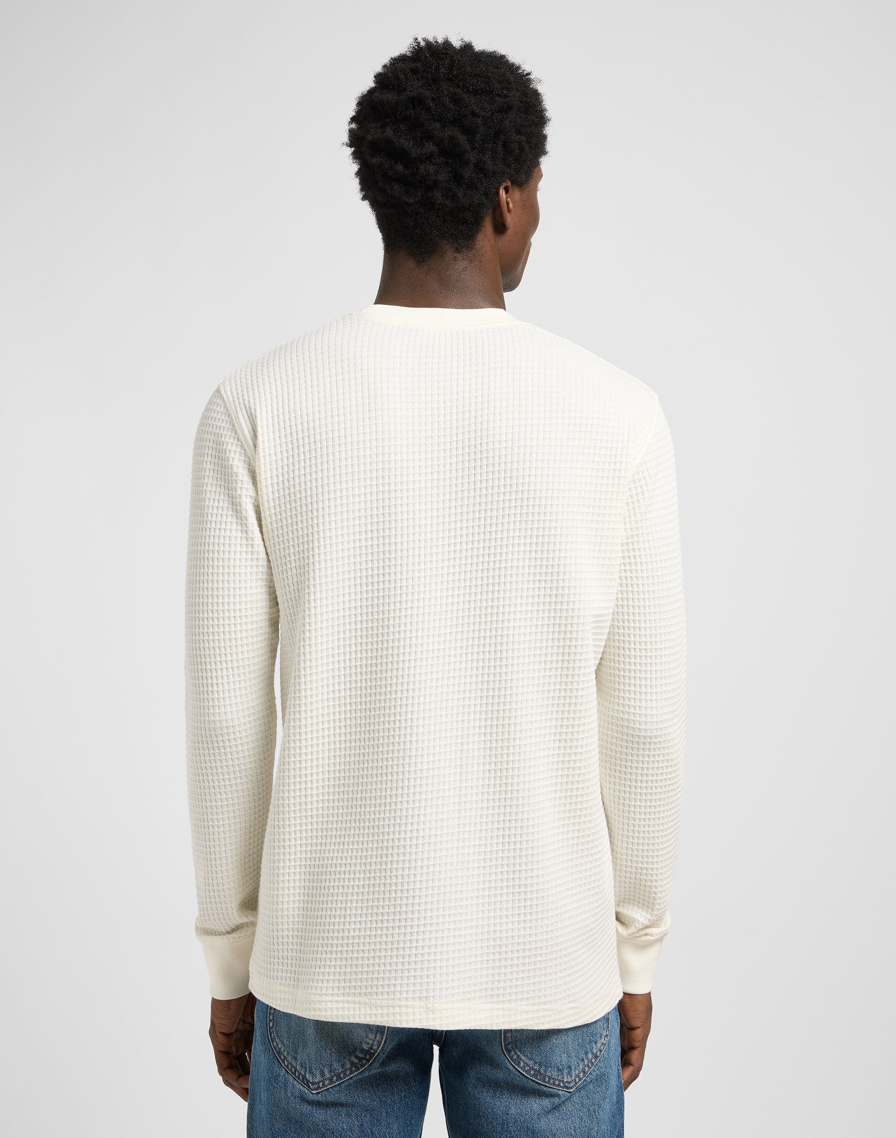 Ls Waffle Tee in Ecru T-Shirt Lee