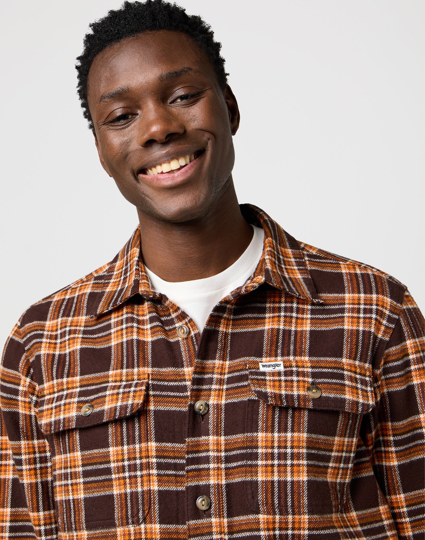 Camicia over in marrone scuro Camicie Wrangler