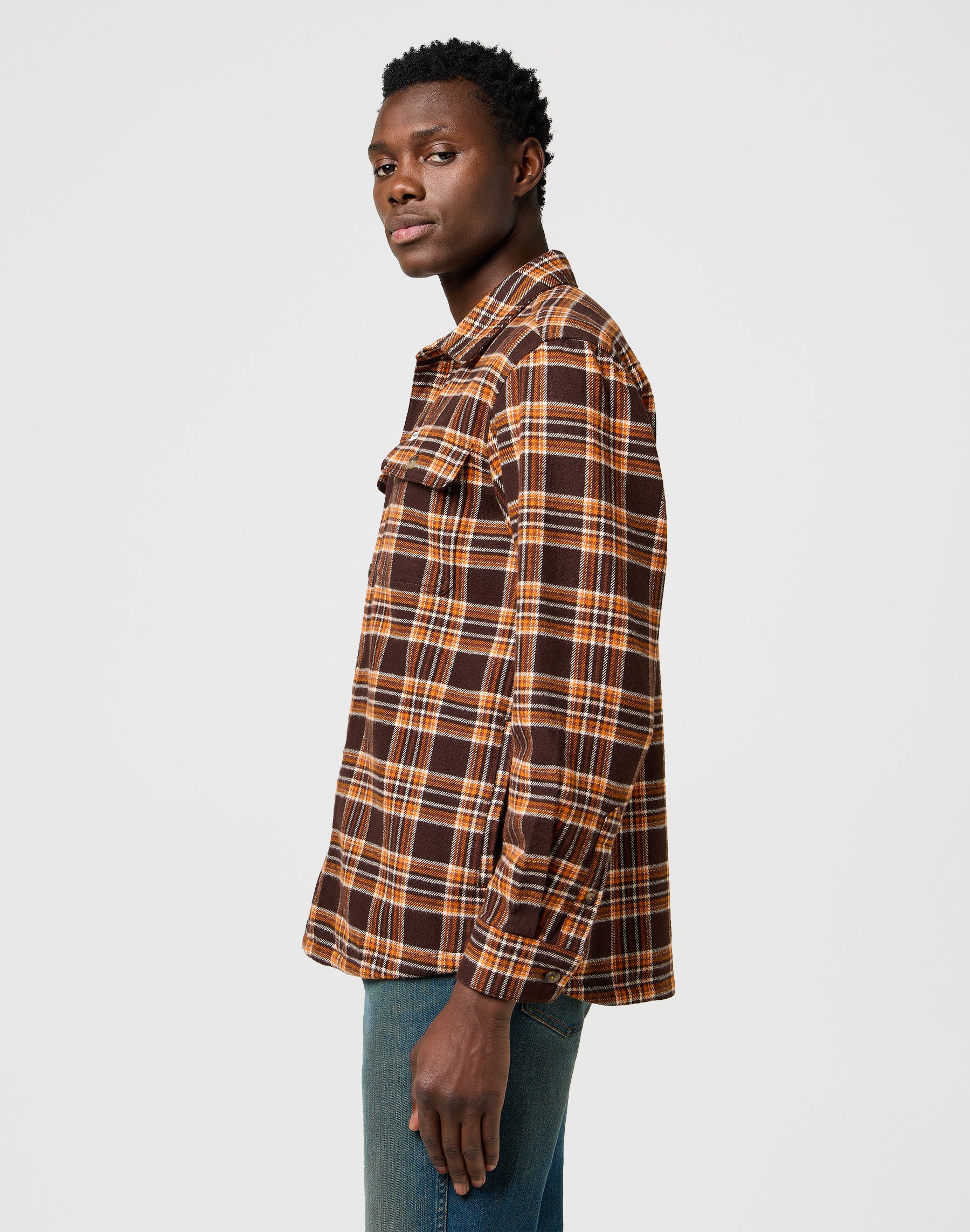 Camicia over in marrone scuro Camicie Wrangler