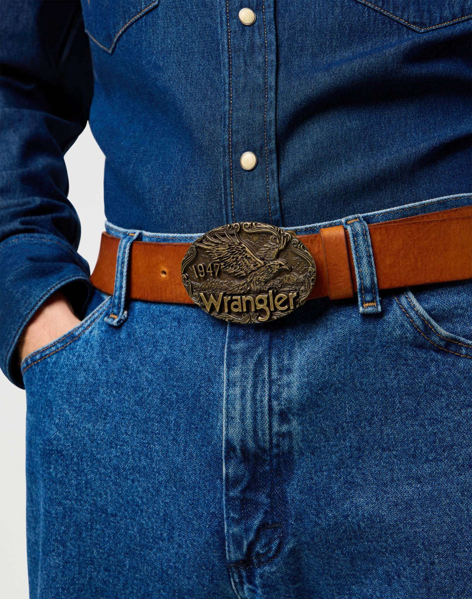 Cintura W Eagle in Cognac Cintura Wrangler