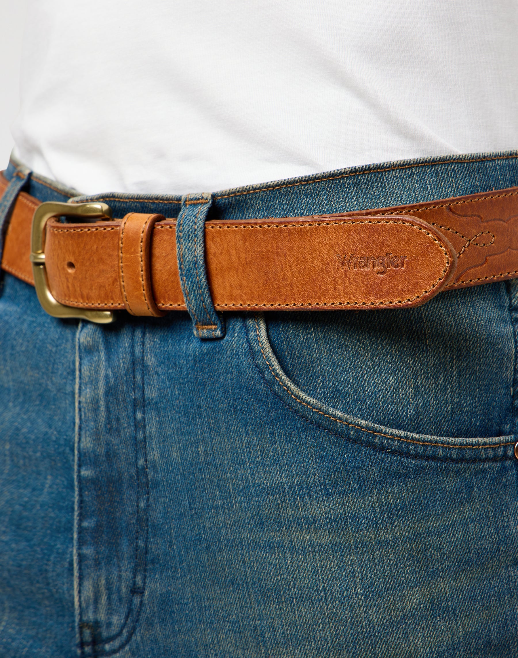 Cintura Western Stitch in Cognac Cintura Wrangler