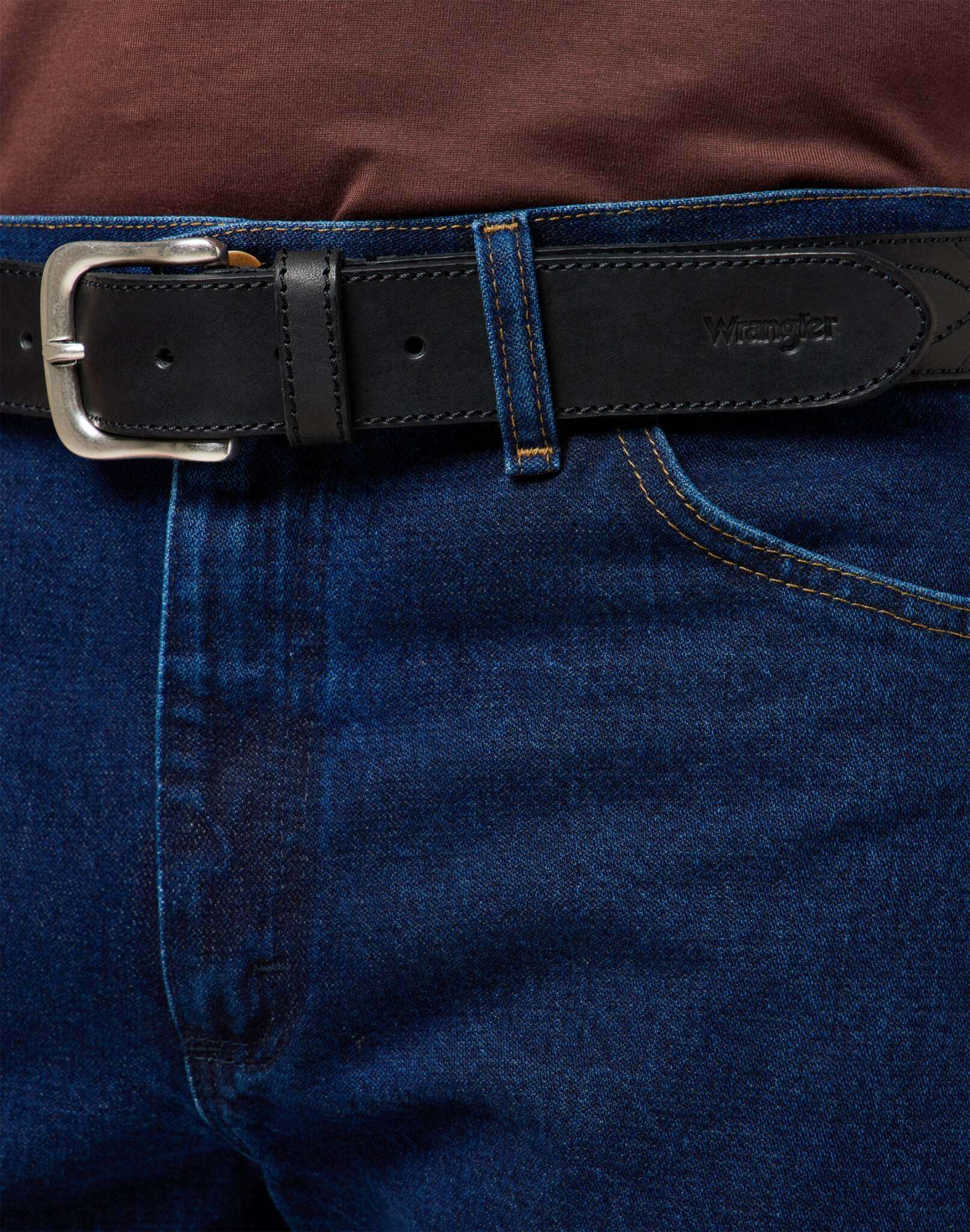 Cintura con punto Western in nero Cintura Wrangler