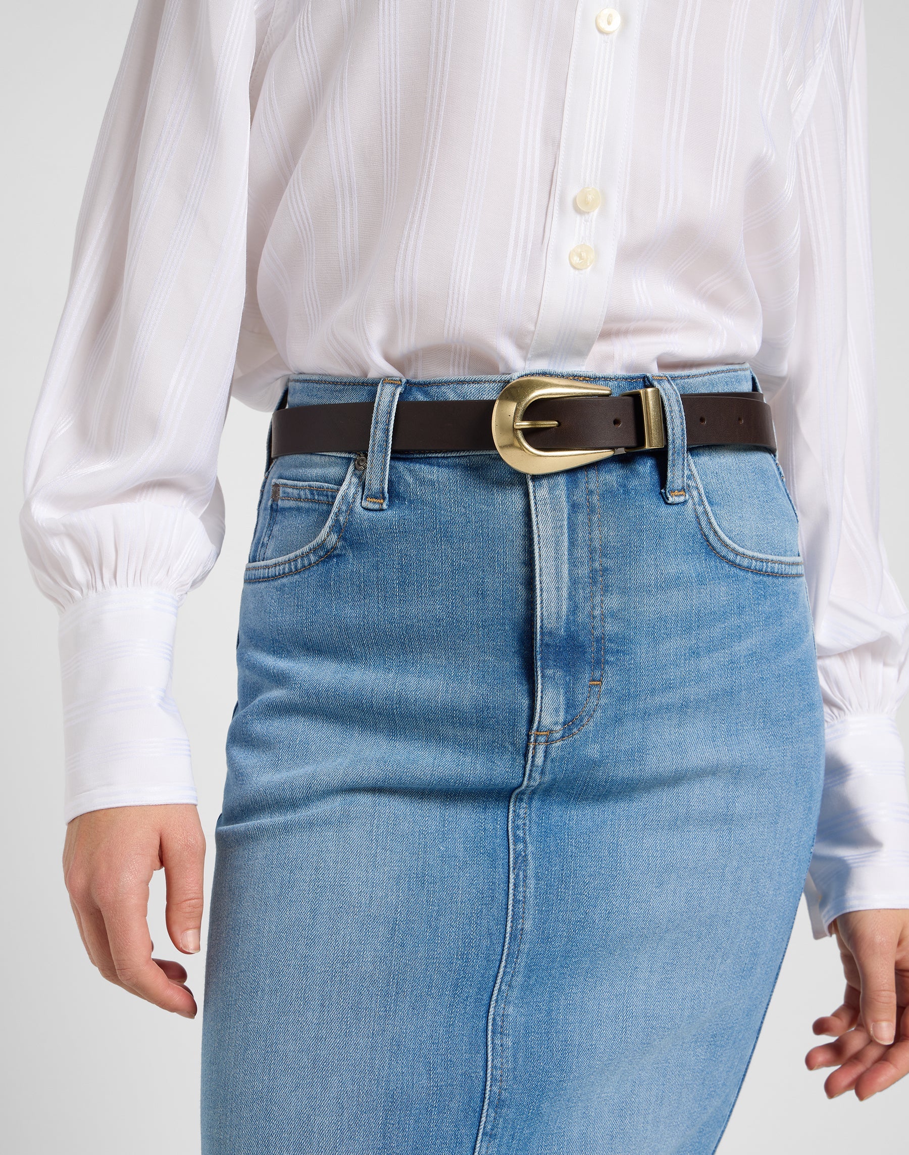 Cintura da donna in marrone scuro Belt Lee