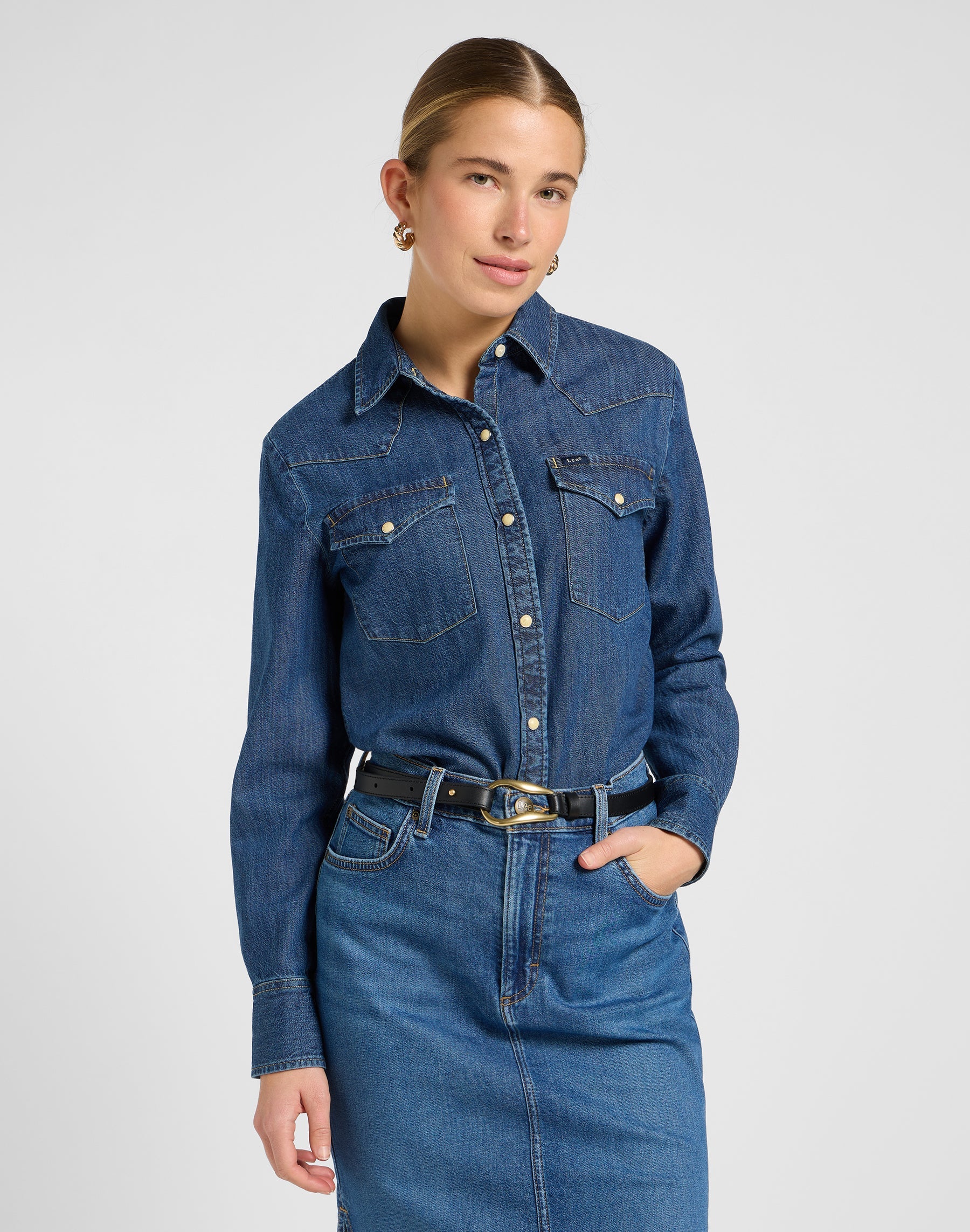 Cintura ad anello in nero Belt Lee