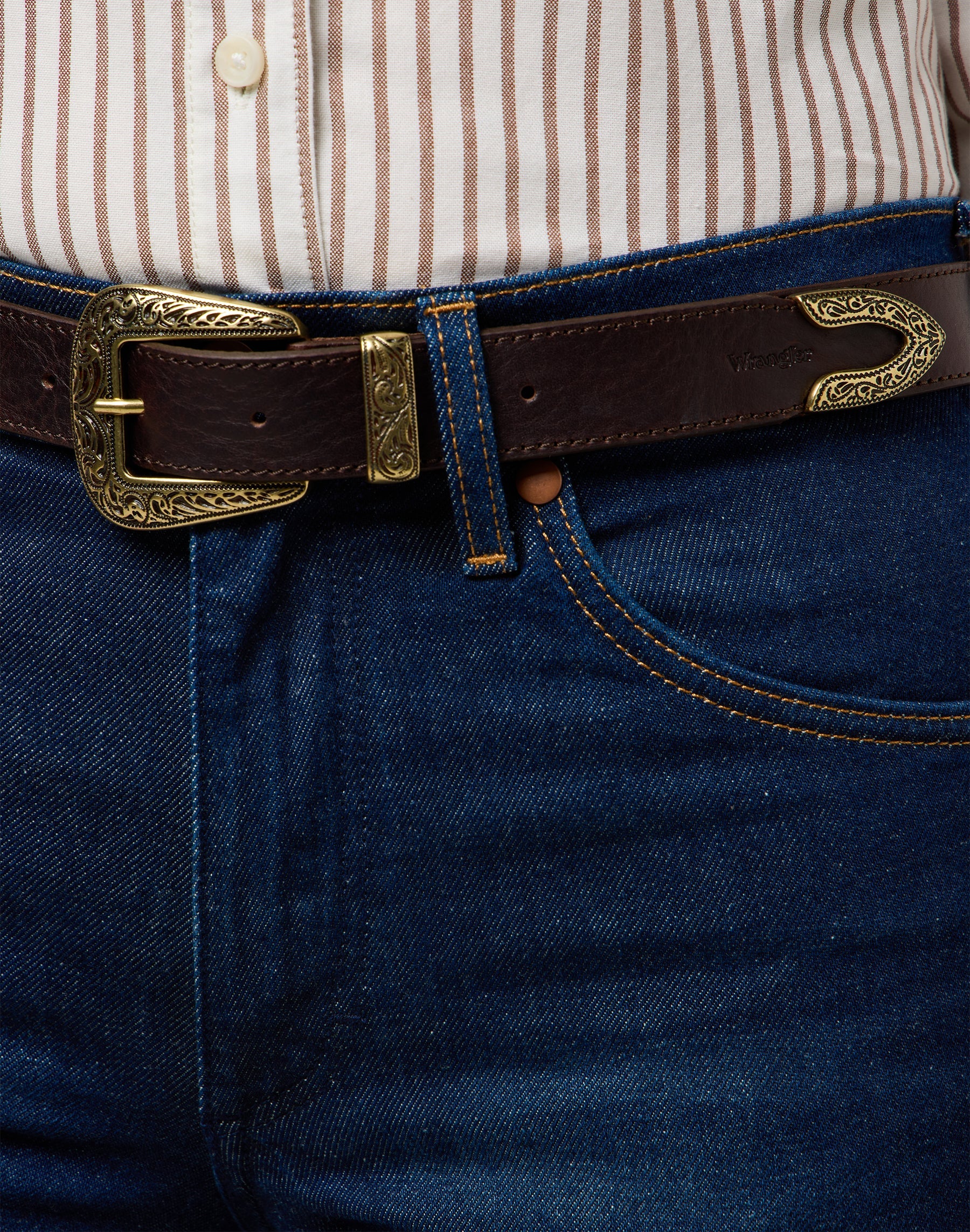 Cintura Western in marrone Cintura Wrangler