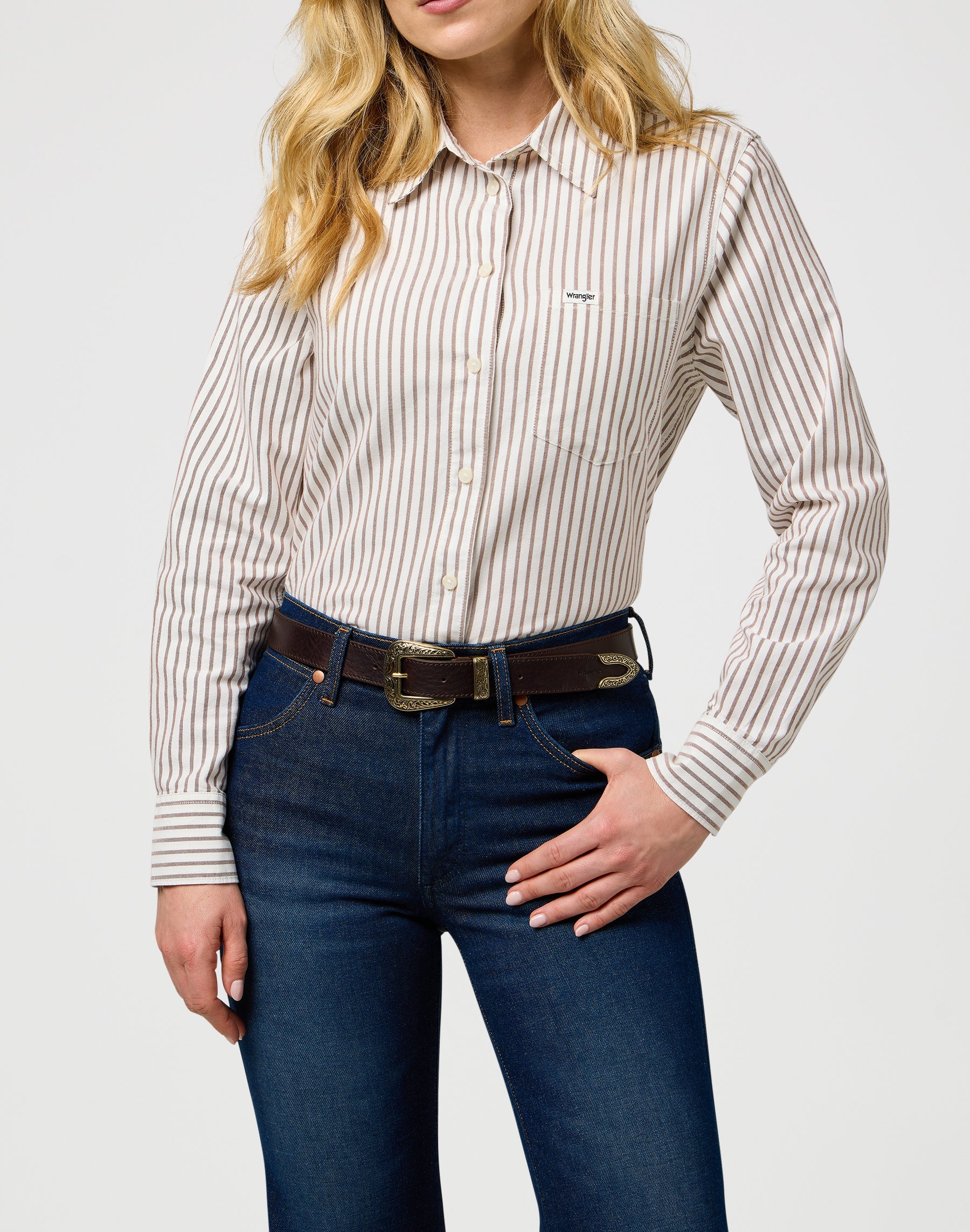 Cintura Western in marrone Cintura Wrangler