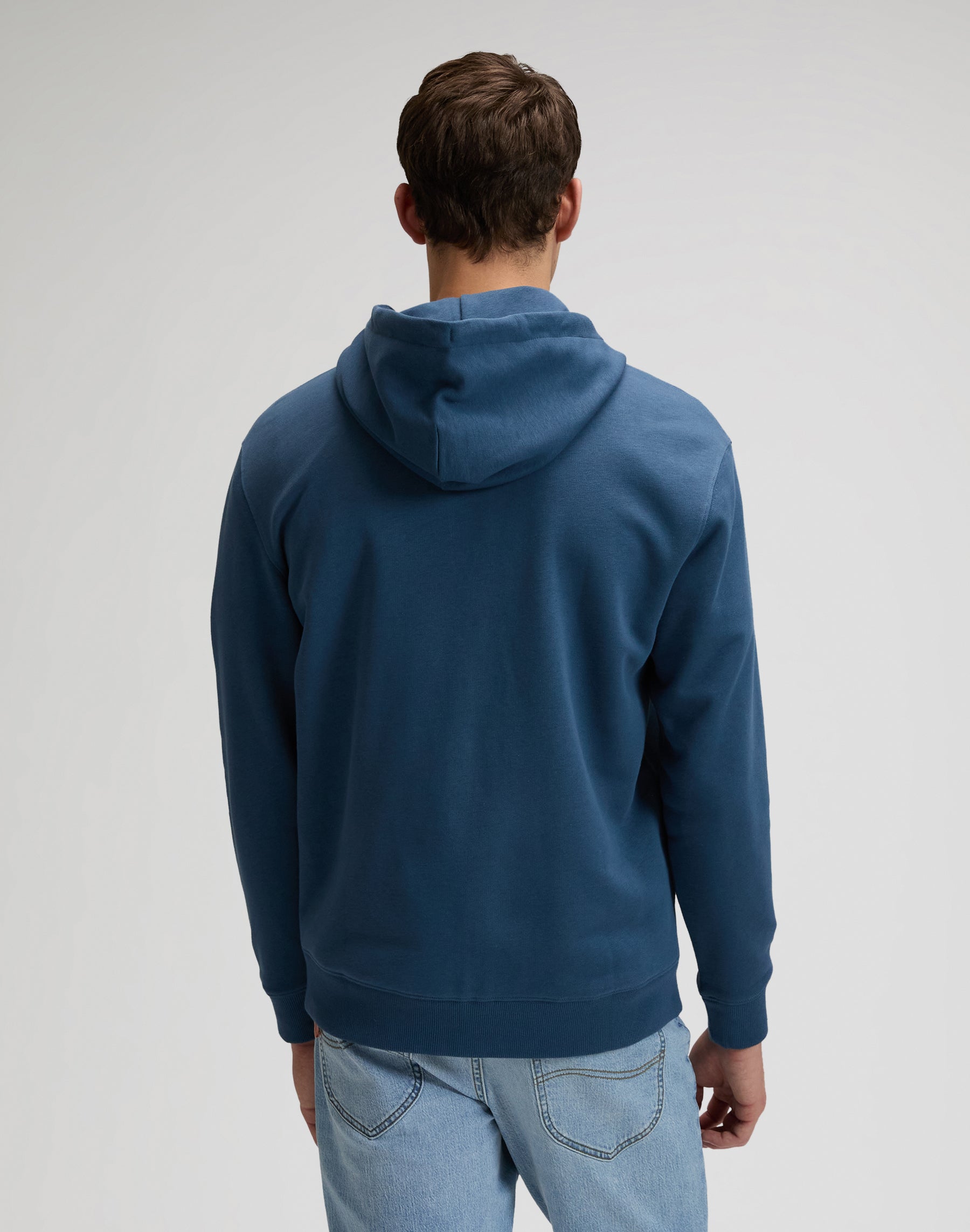 Felpa con cappuccio Ess Lee Zip in blu accademia