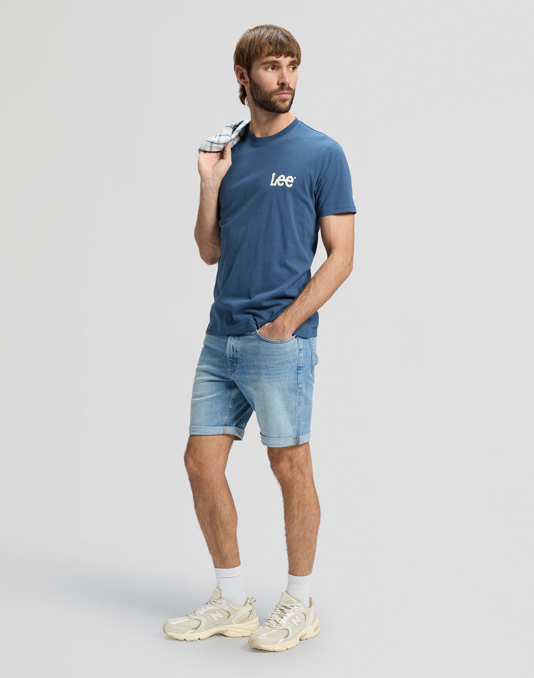 Lee Wobbly Lee taglia media in blu accademia Magliette Lee