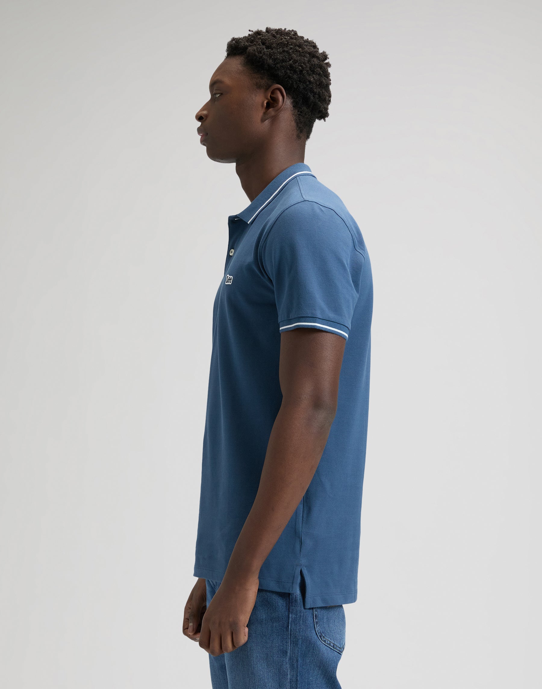 Polo Pique in blu accademia