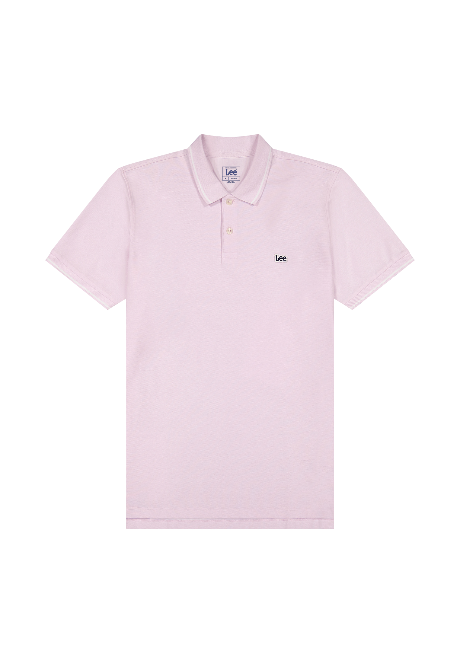 Polo Pique in rosa ghiaccio chiaro