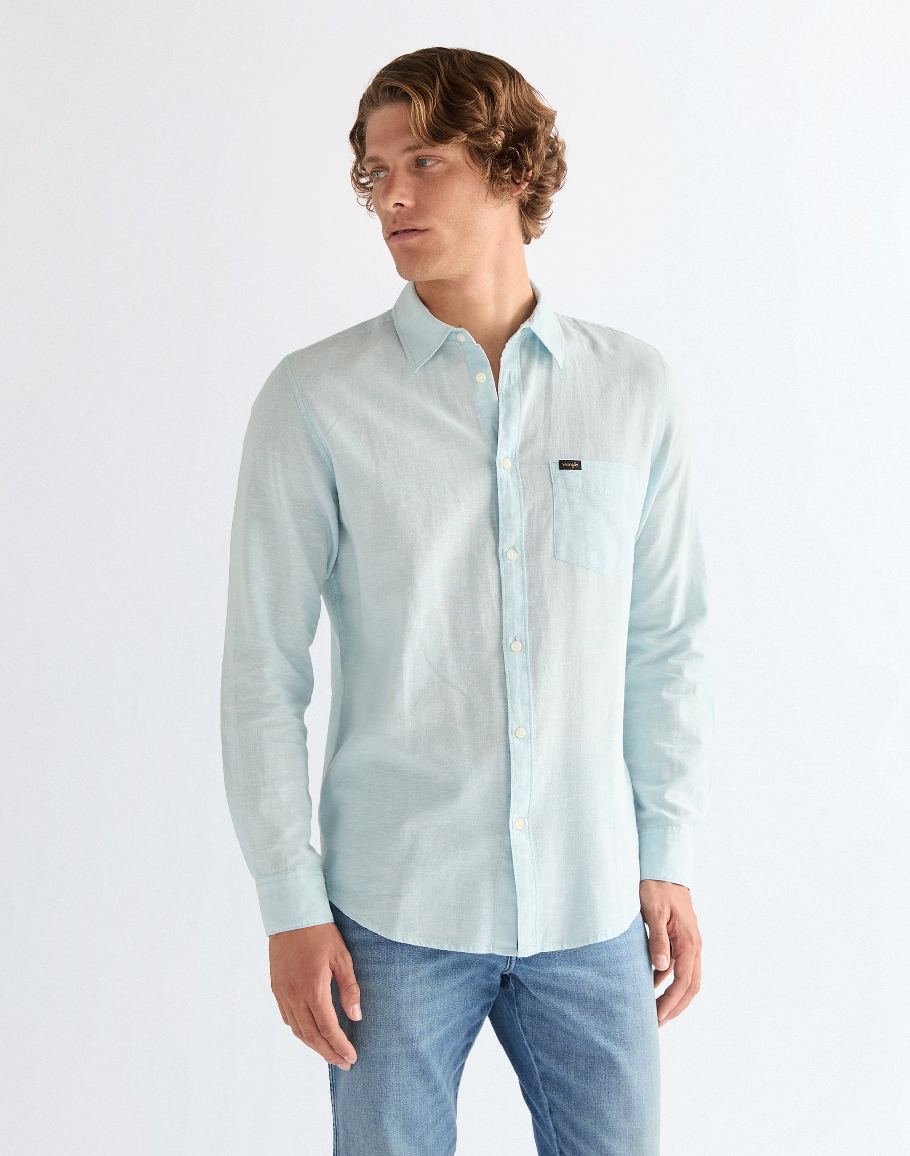 1 camicia Pocket in Forget Me Not Camicie Wrangler