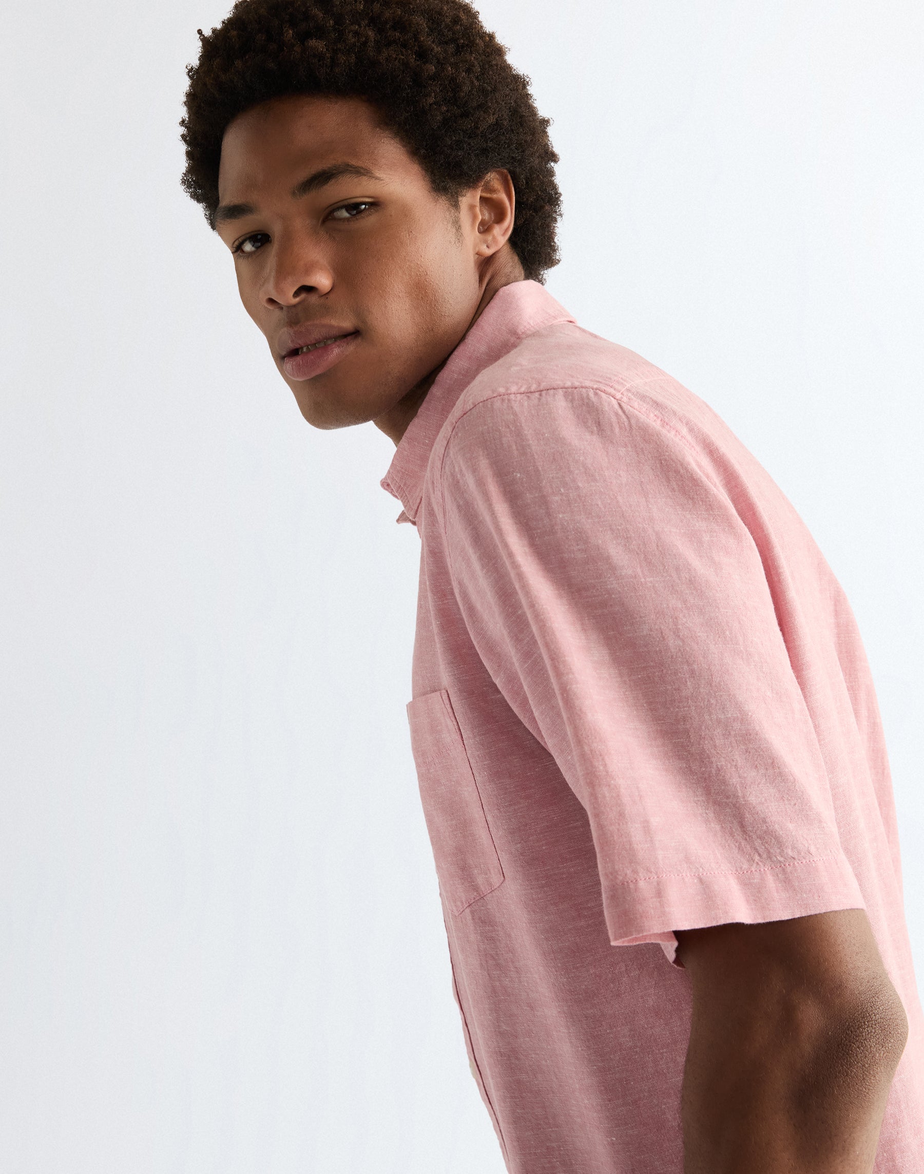 Camicia a maniche corte con 1 taschino in rosa antico Camicie Wrangler