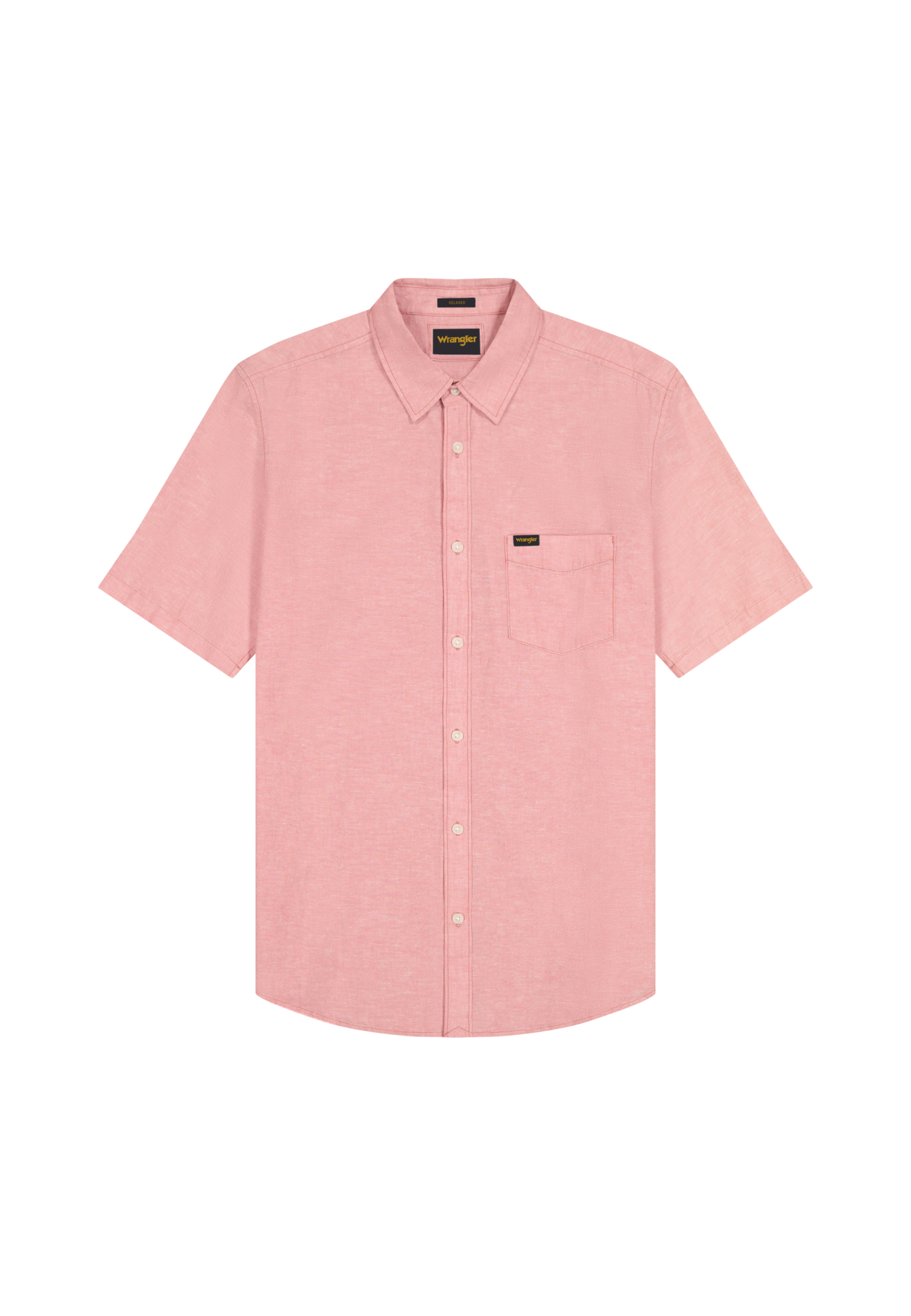 Camicia a maniche corte con 1 taschino in rosa antico Camicie Wrangler
