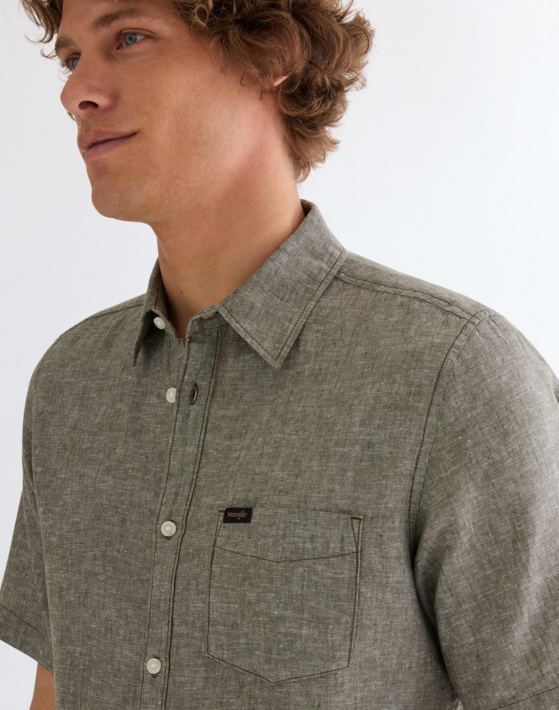 Camicia a maniche corte con 1 taschino in Deep Depths Camicie Wrangler
