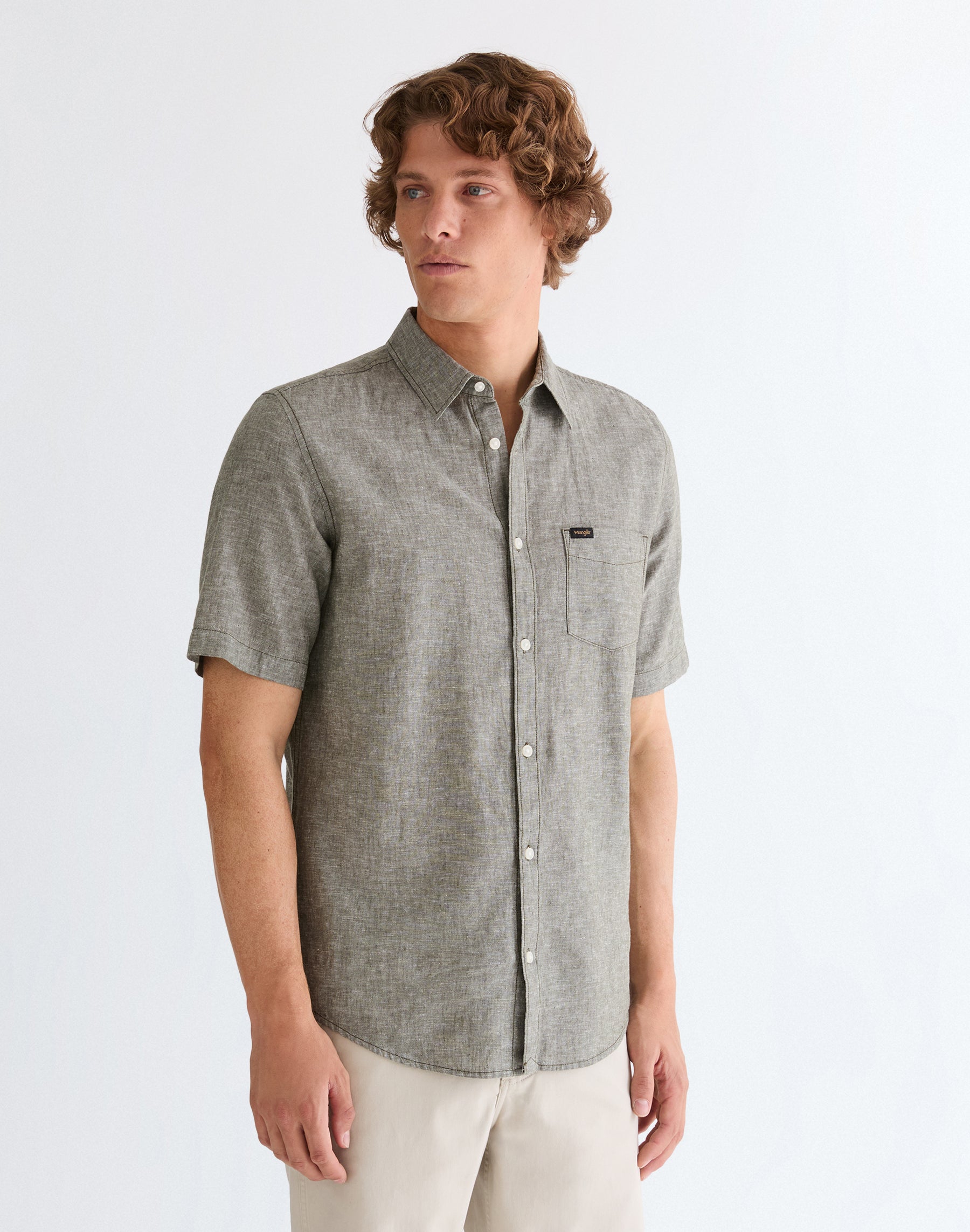 Camicia a maniche corte con 1 taschino in Deep Depths Camicie Wrangler