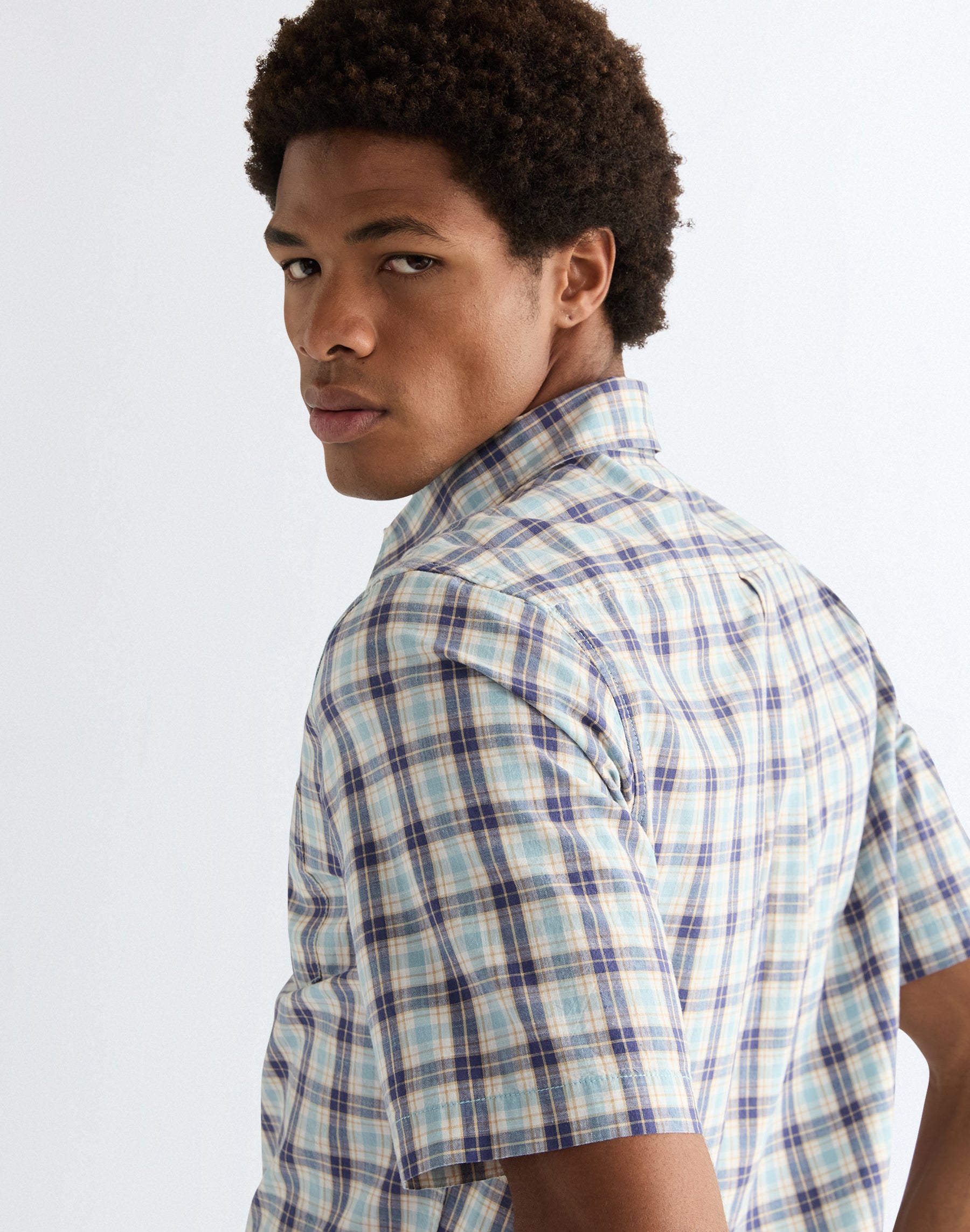 Camicia a maniche corte con 1 taschino in Forget Me Not Camicie Wrangler