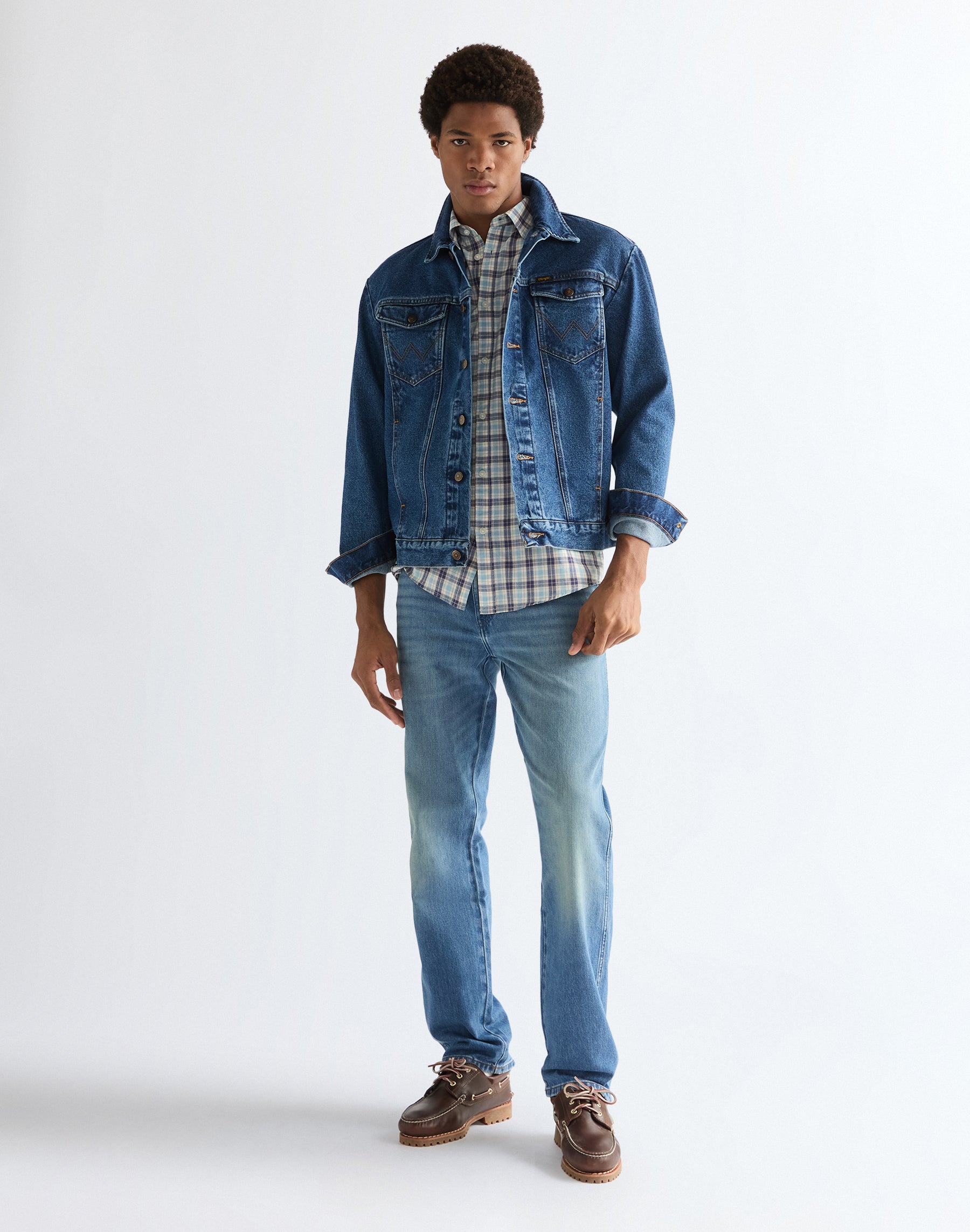 Camicia a maniche corte con 1 taschino in Forget Me Not Camicie Wrangler