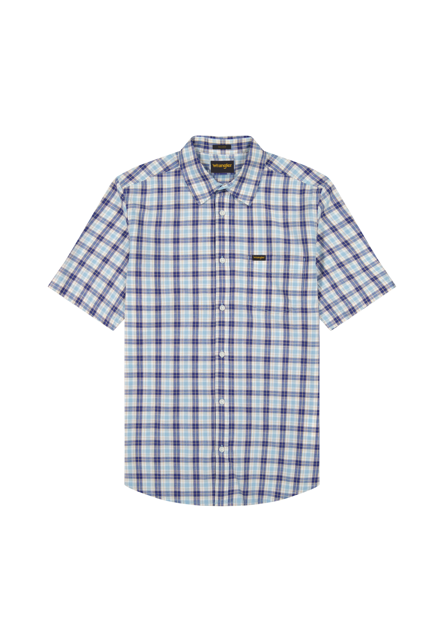 Camicia a maniche corte con 1 taschino in Forget Me Not Camicie Wrangler