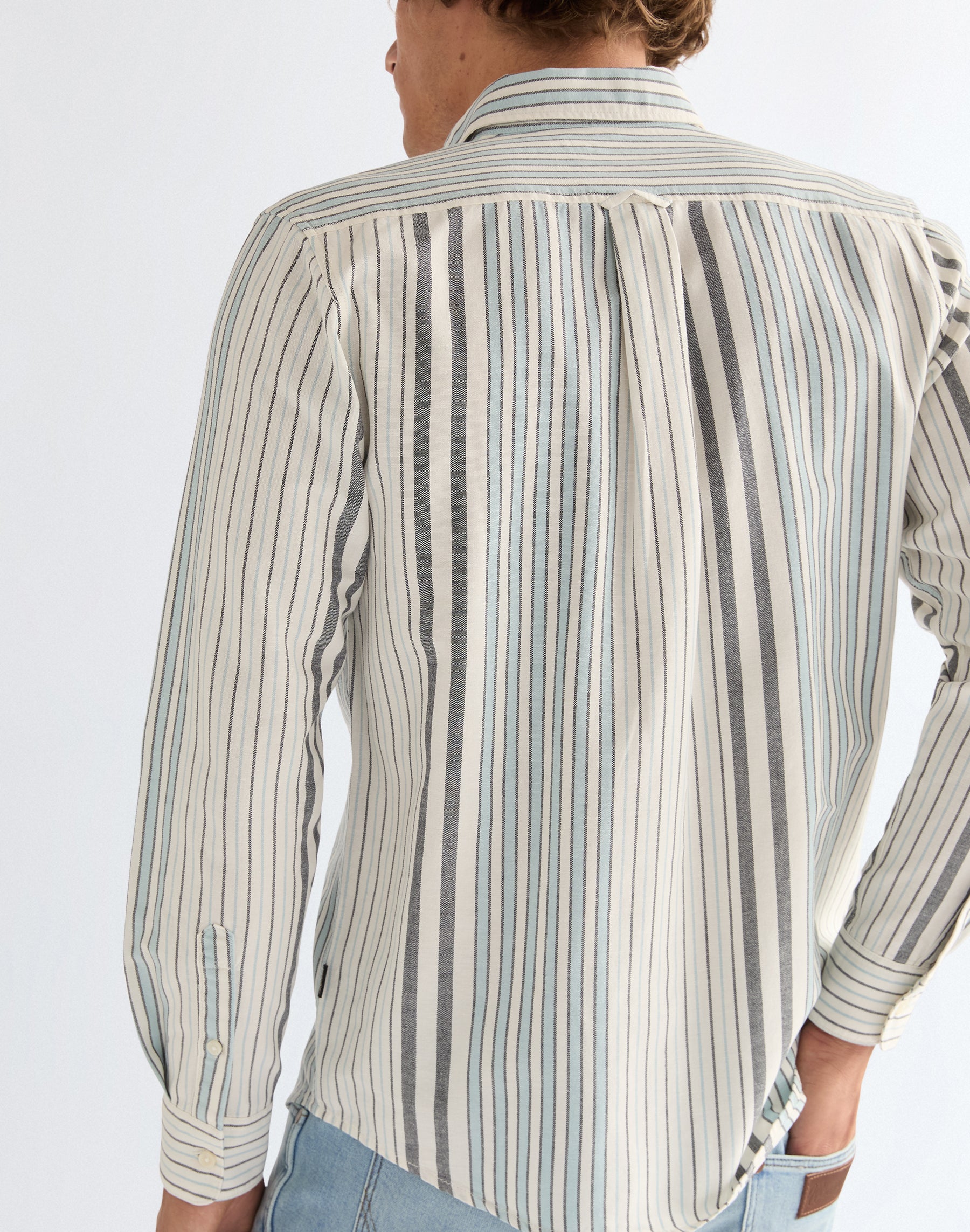 Camicia Oxford in bianco blu Camicie Wrangler