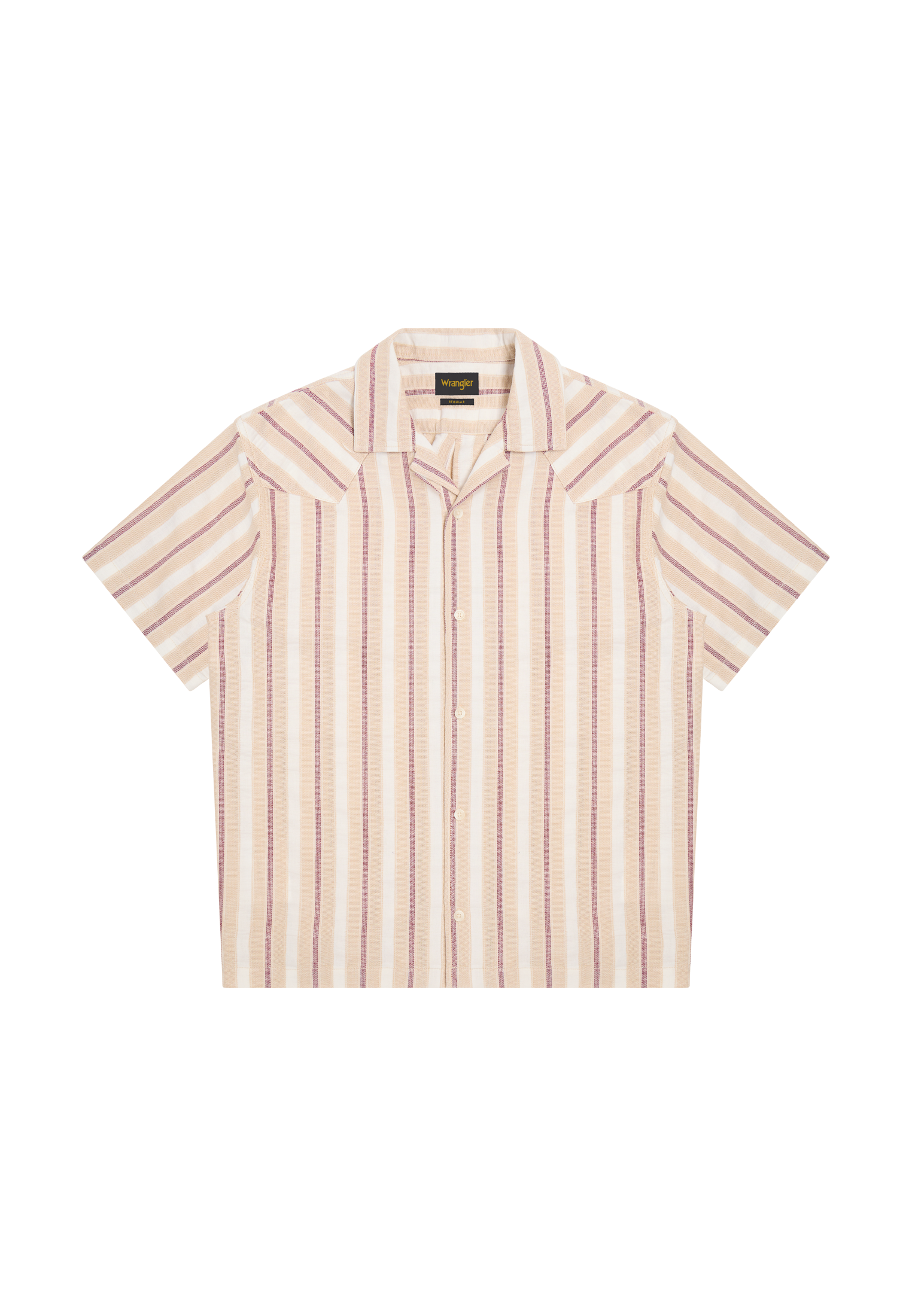 Camicia a maniche corte W Resort in Tan Ruby Wine Camicie Wrangler