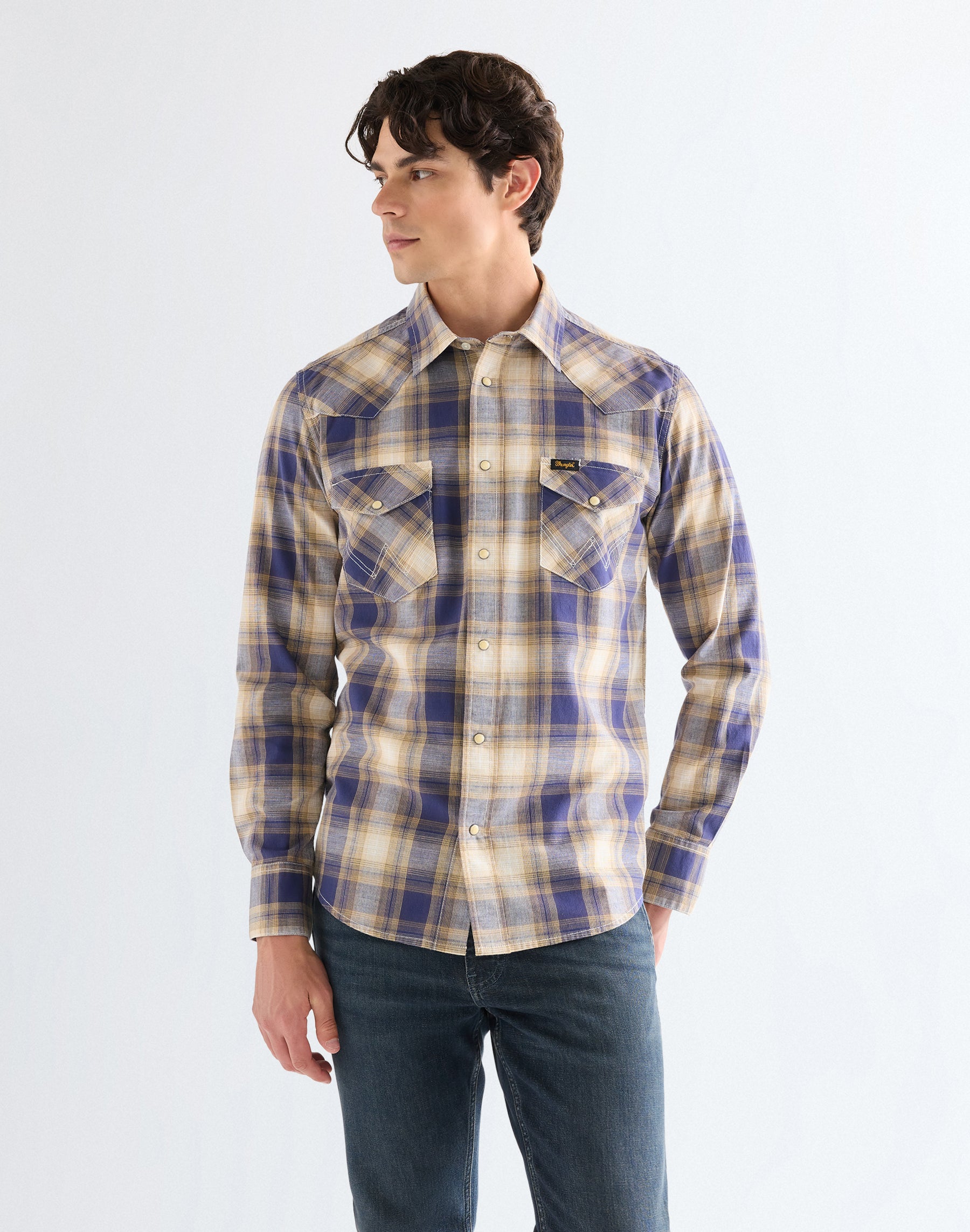 Camicia Western in Mood Indigo