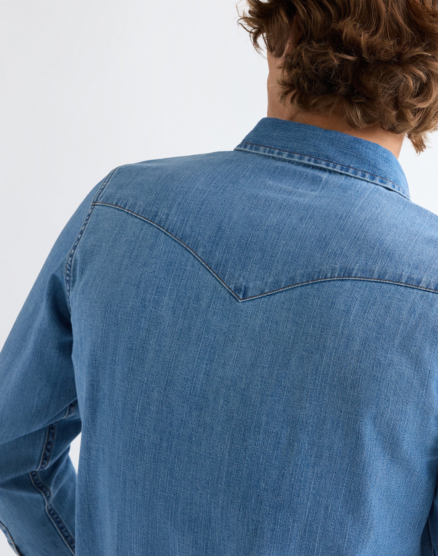 Western in lavaggio medio chiaro Camicie Wrangler