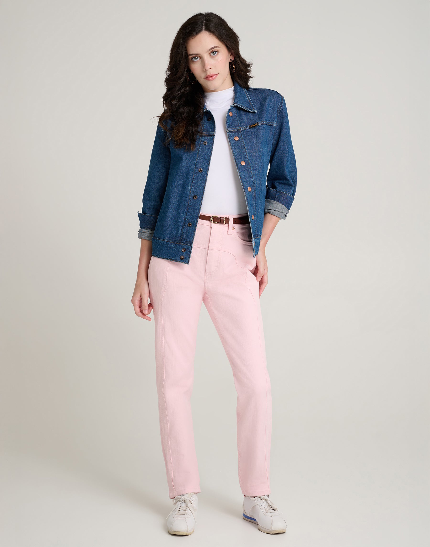 Jeans Nancy in rosa chiaro Wrangler